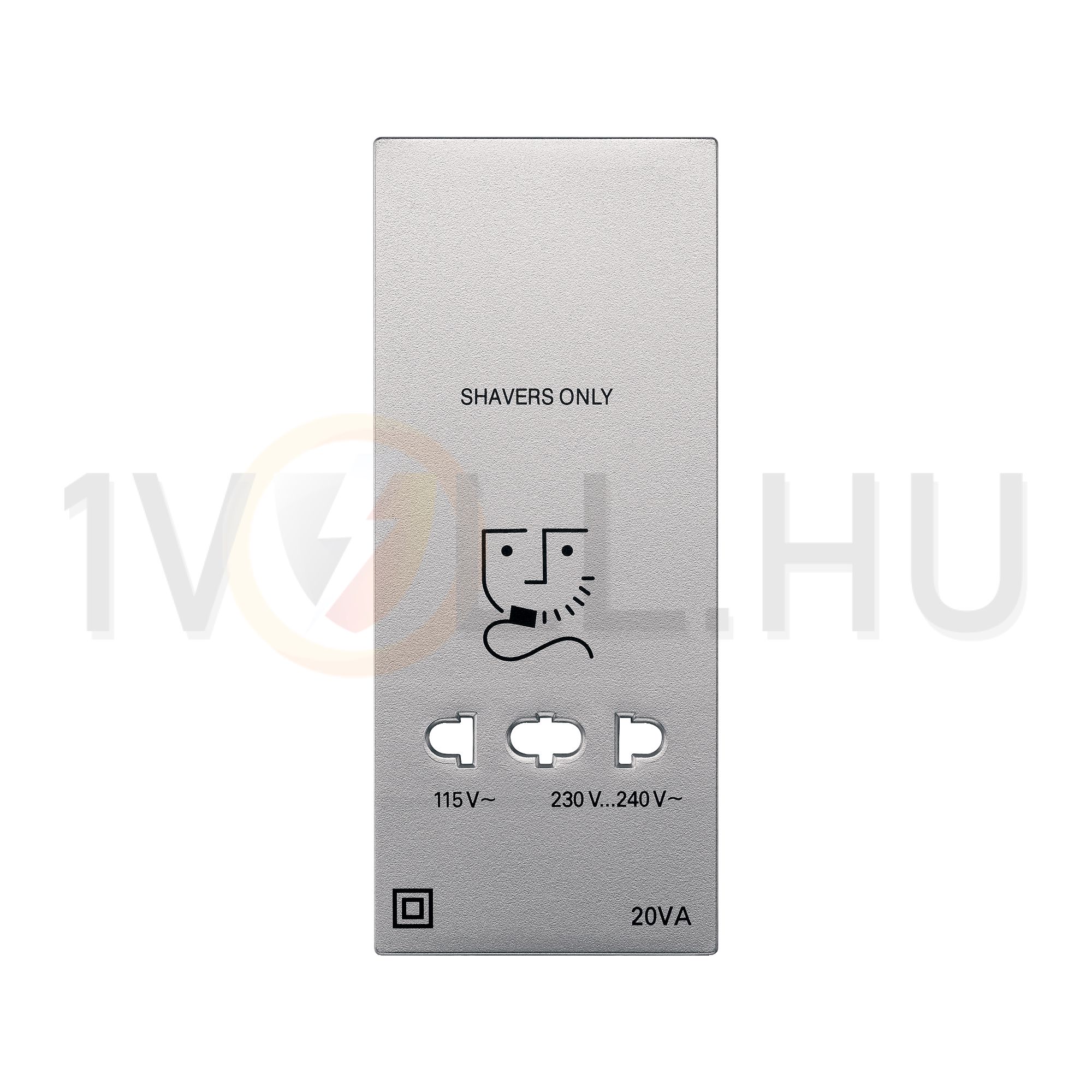 Merten-SM borotva dugalj fedlap süllyesztett fedéllemez alumínium lakkozott műanyag Schneider - MTN213560