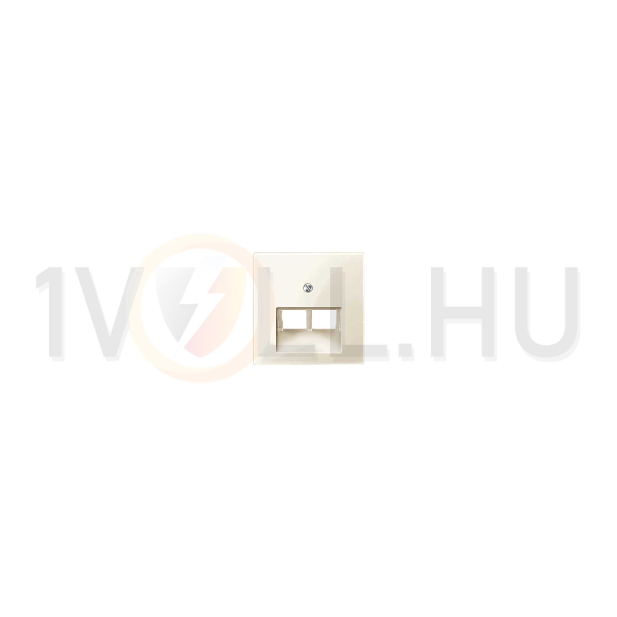 Merten-SM fedlap 2xRJ45 adatcsatlakozóhoz műanyag krém címketartó nélkül Schneider - MTN296144