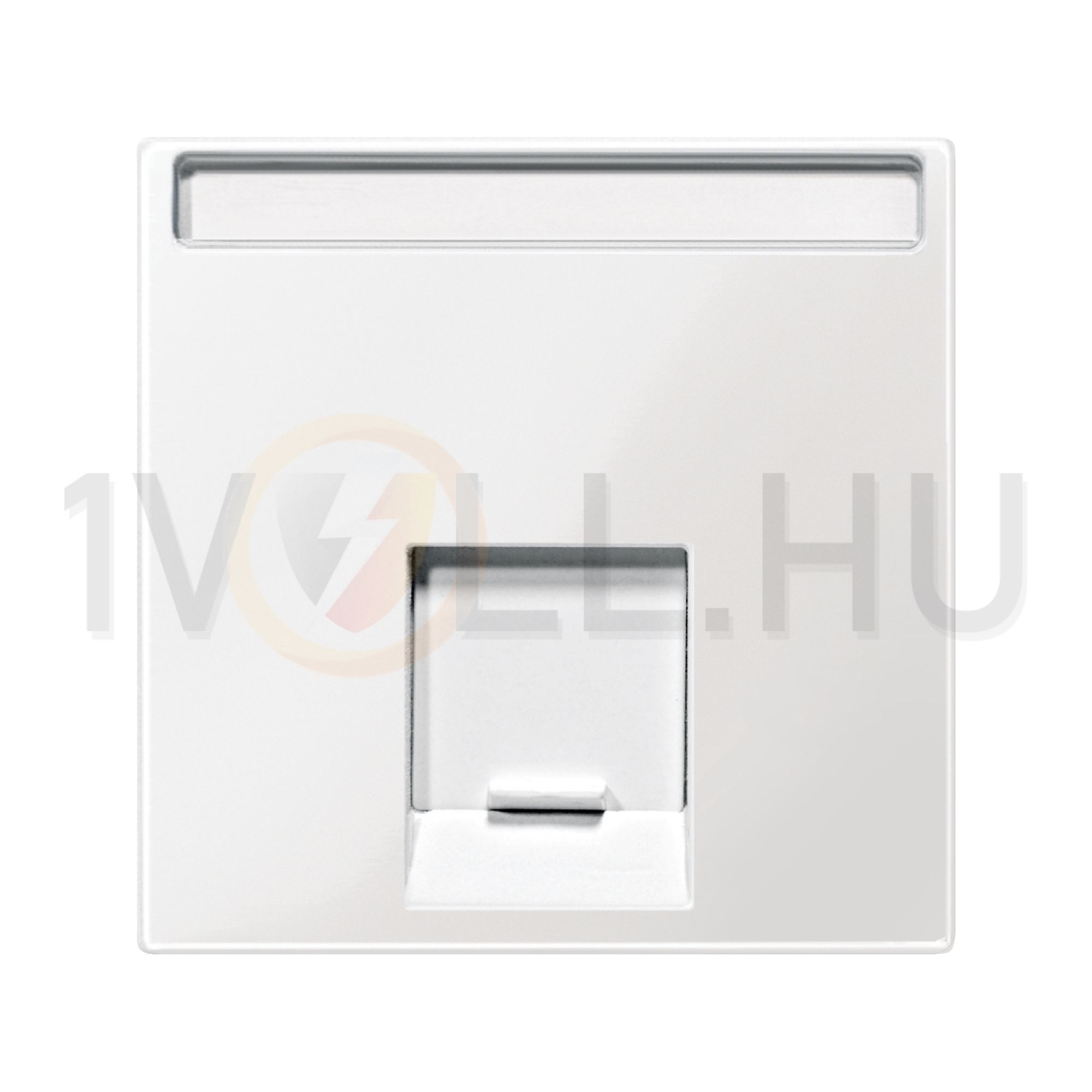 Merten-SM fedlap RJ45 adatcsatlakozóhoz műanyag fehér címketartóval (469819) Schneider - MTN469819