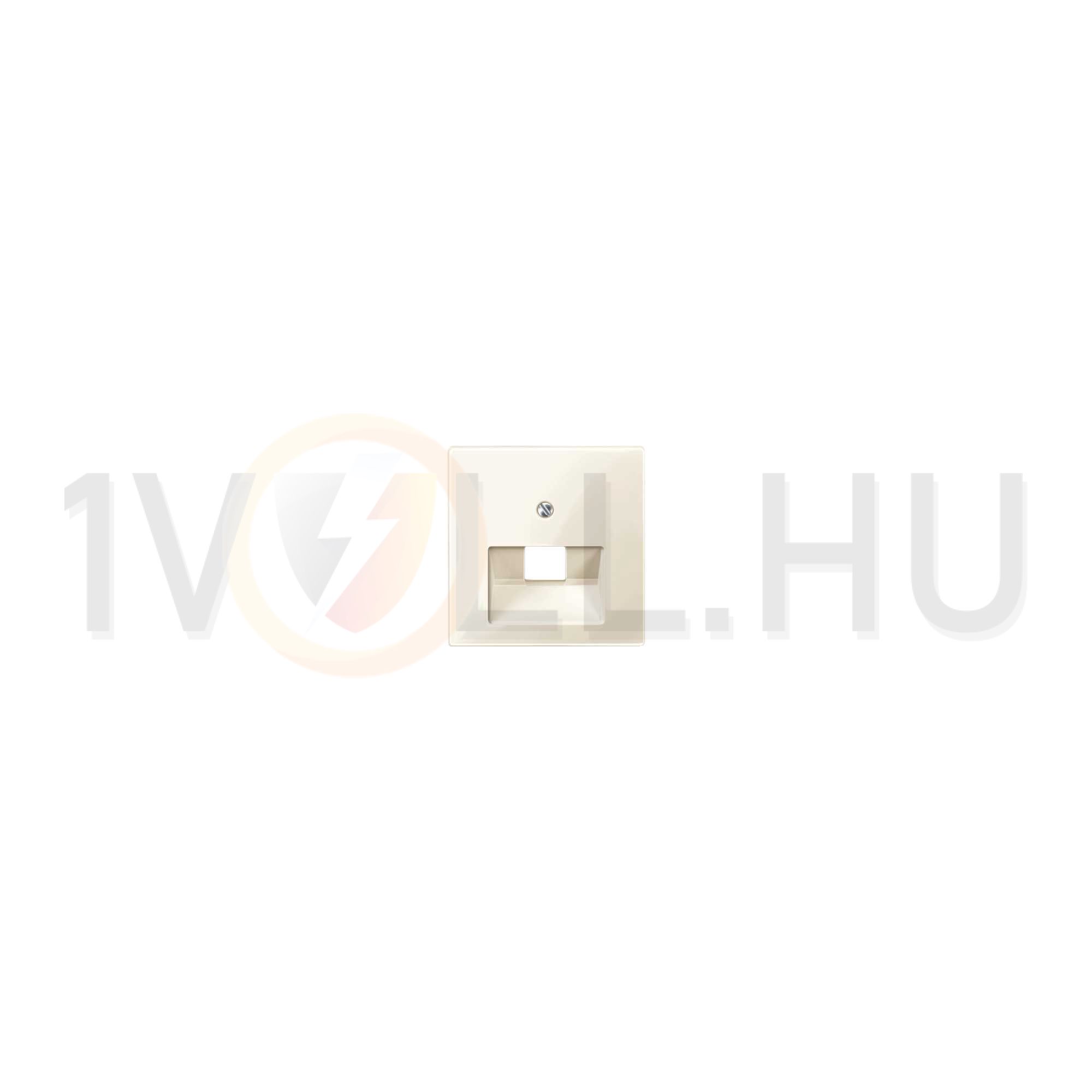 Merten-SM fedlap RJ45 adatcsatlakozóhoz műanyag krém címketartó nélkül Schneider - MTN296244