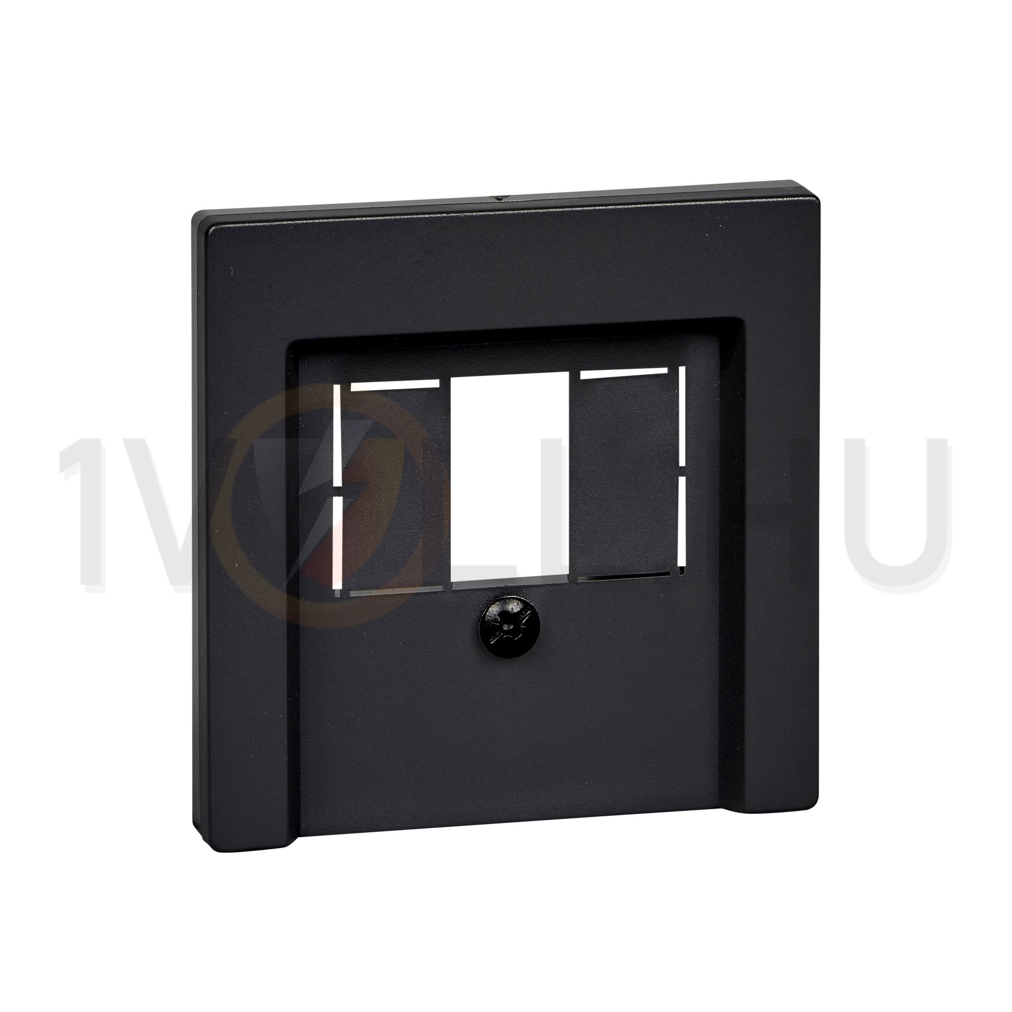 Merten-SM fedlap többfunkciós műanyag antracit címketartó nélkül Schneider - MTN297914