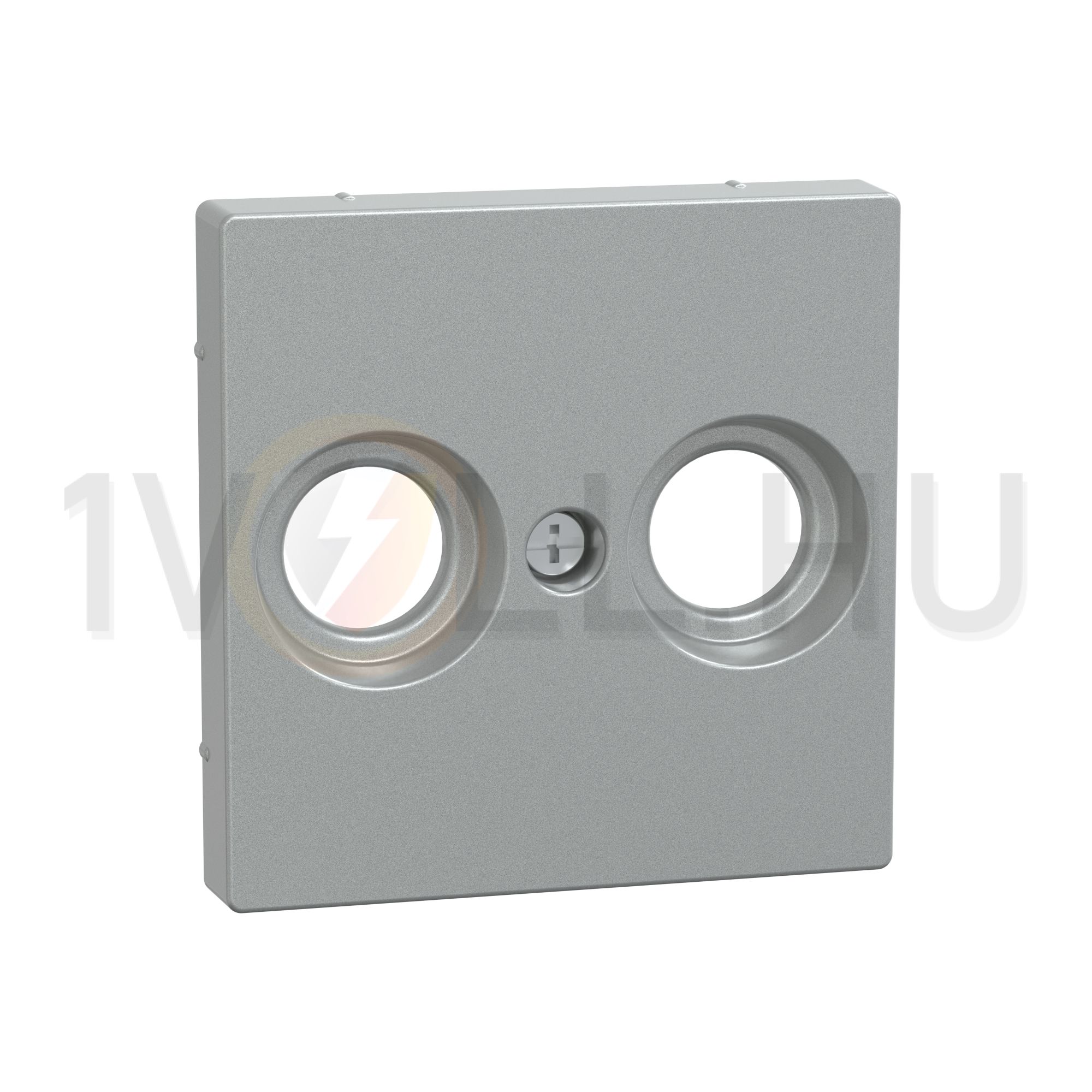 Merten-SM fedlap TV-RD koax-antennadugaljhoz műanyag alumínium címketartó nélkül Schneider - MTN4122-0460