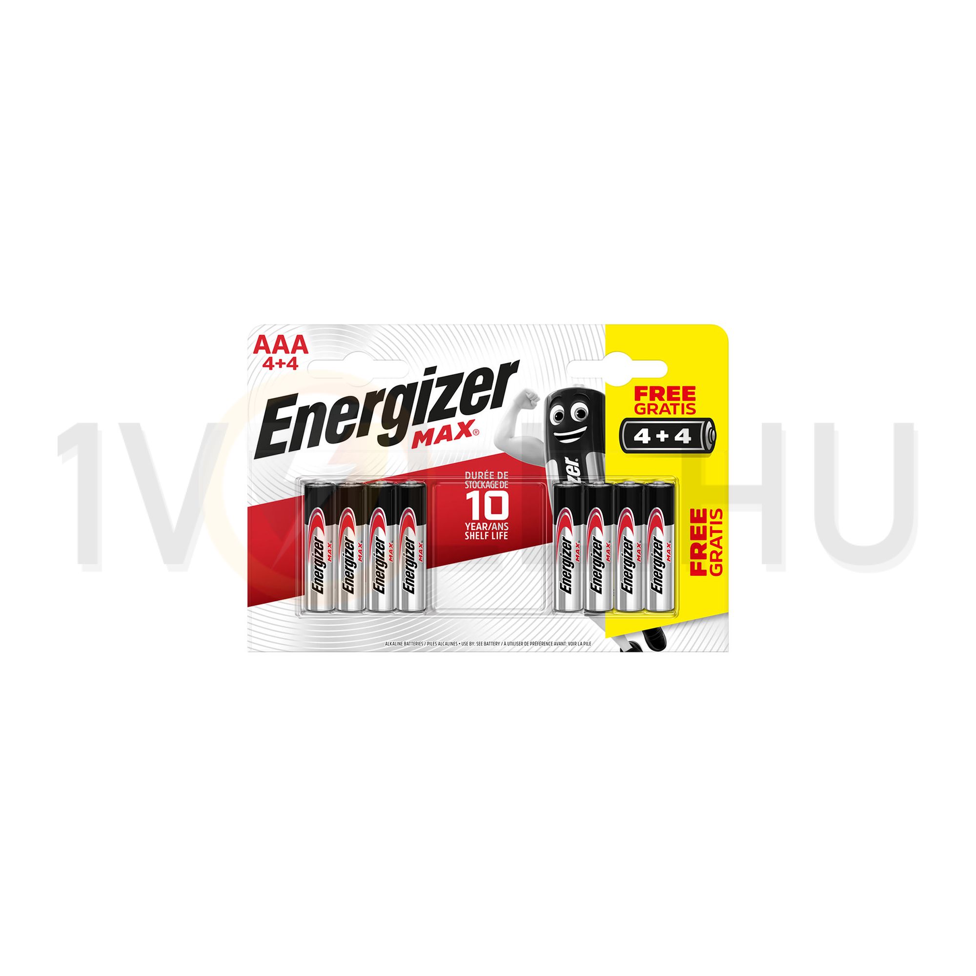 Mikro elem AAA 1.5V alkáli-mangán LR 03 Micro(AAA/R03) MN2400 Max Energizer - E301530900M