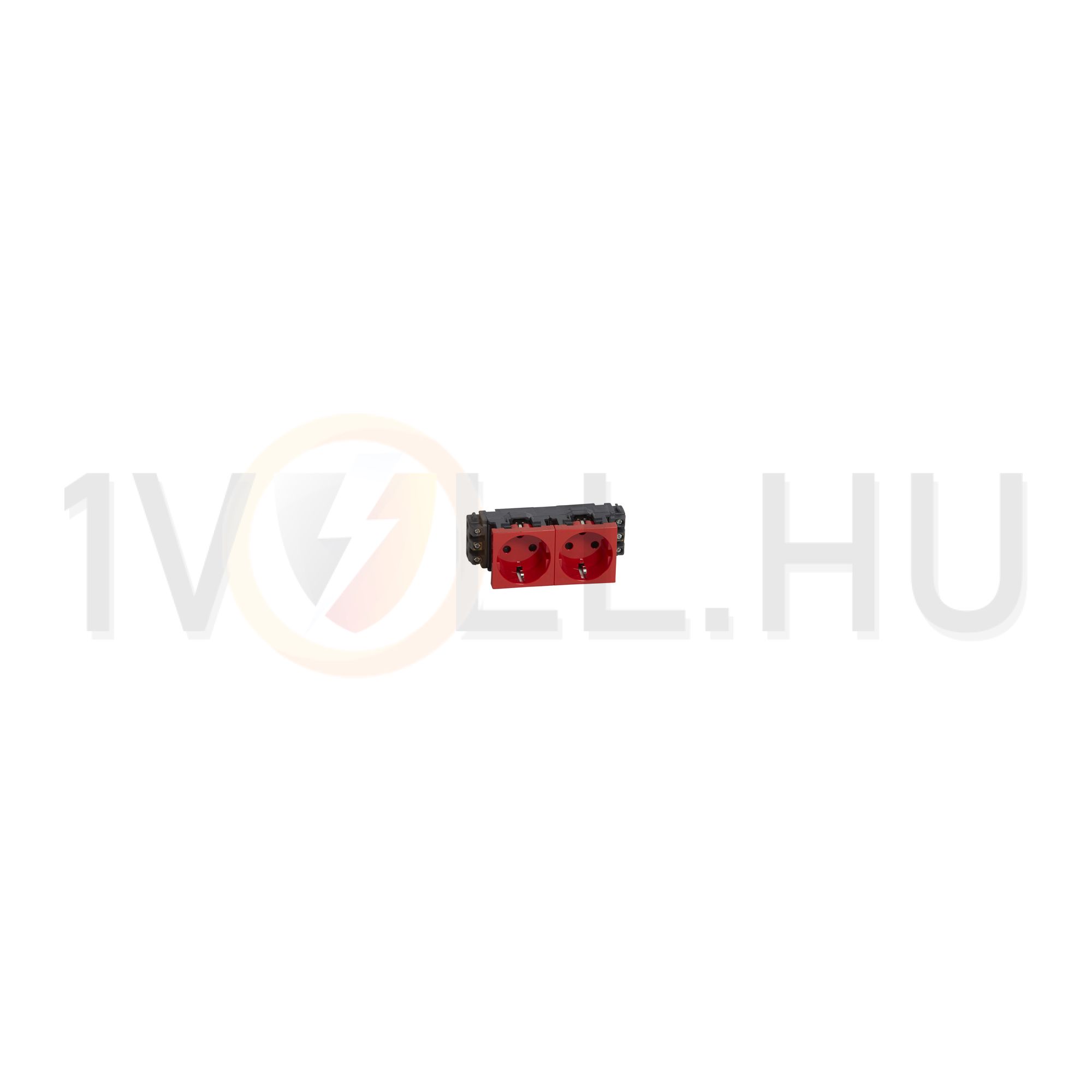 Mosaic 162/2 dugalj sínes földelt központi fedlap piros IP20 csatornába csavaros DLP LEGRAND - 077622