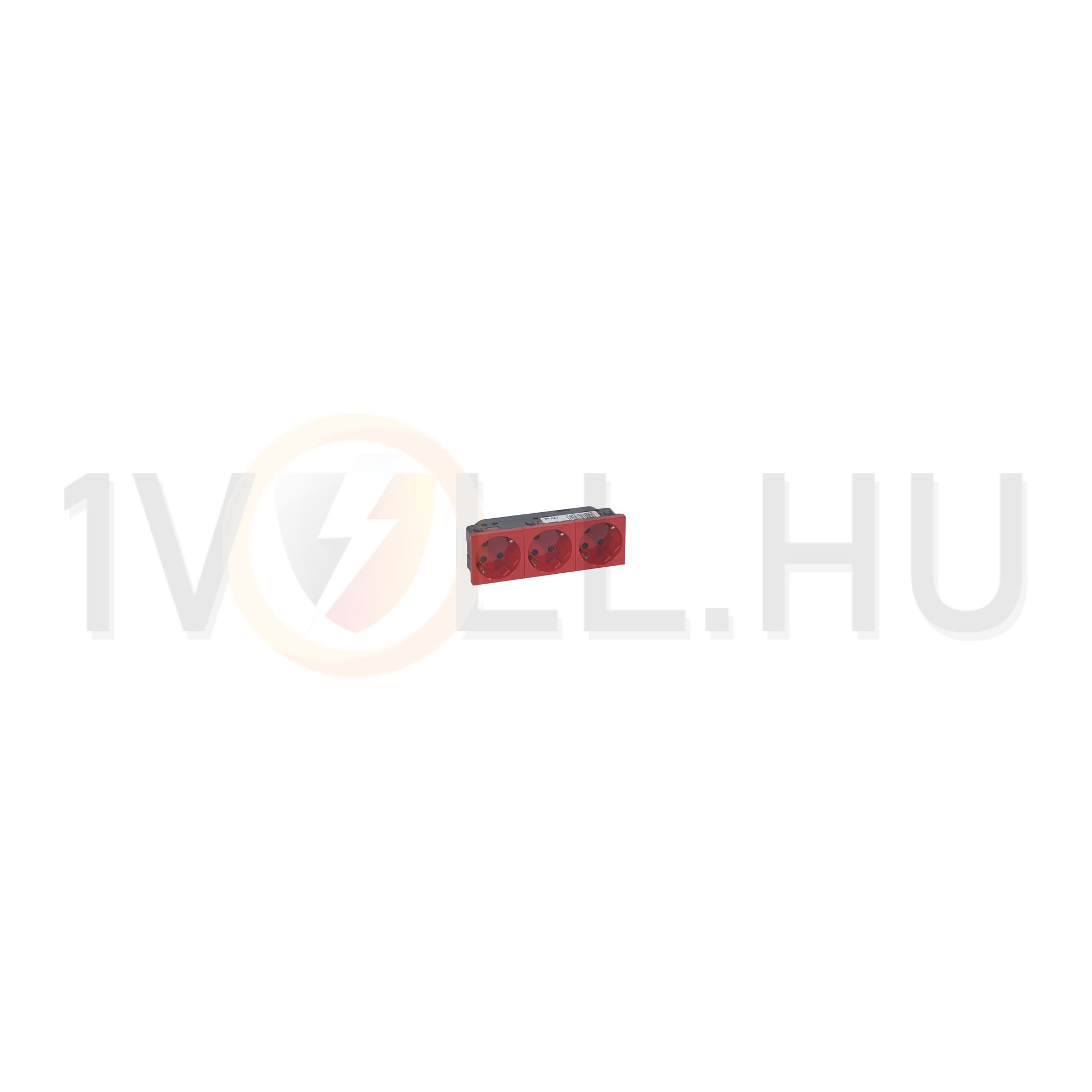 Mosaic 162/3 dugalj sínes földelt központi fedlap piros IP20 beépített rugós LEGRAND - 077282