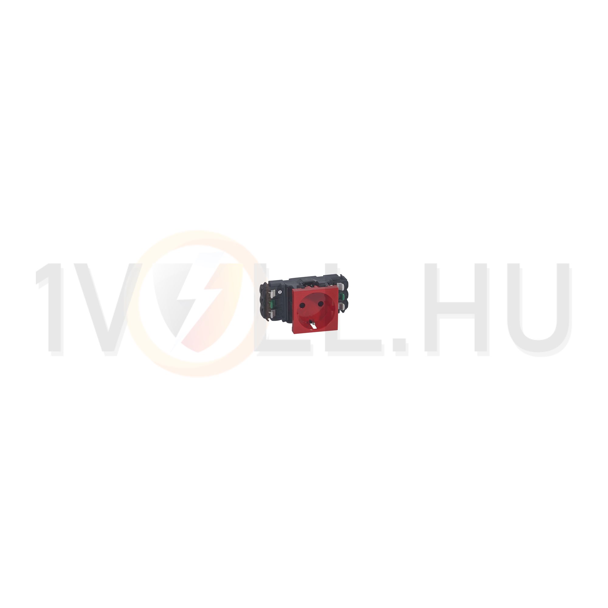 Mosaic 162 dugalj sínes földelt központi fedlap piros IP40 csatornába szorítókapcsos DLP LEGRAND - 077411