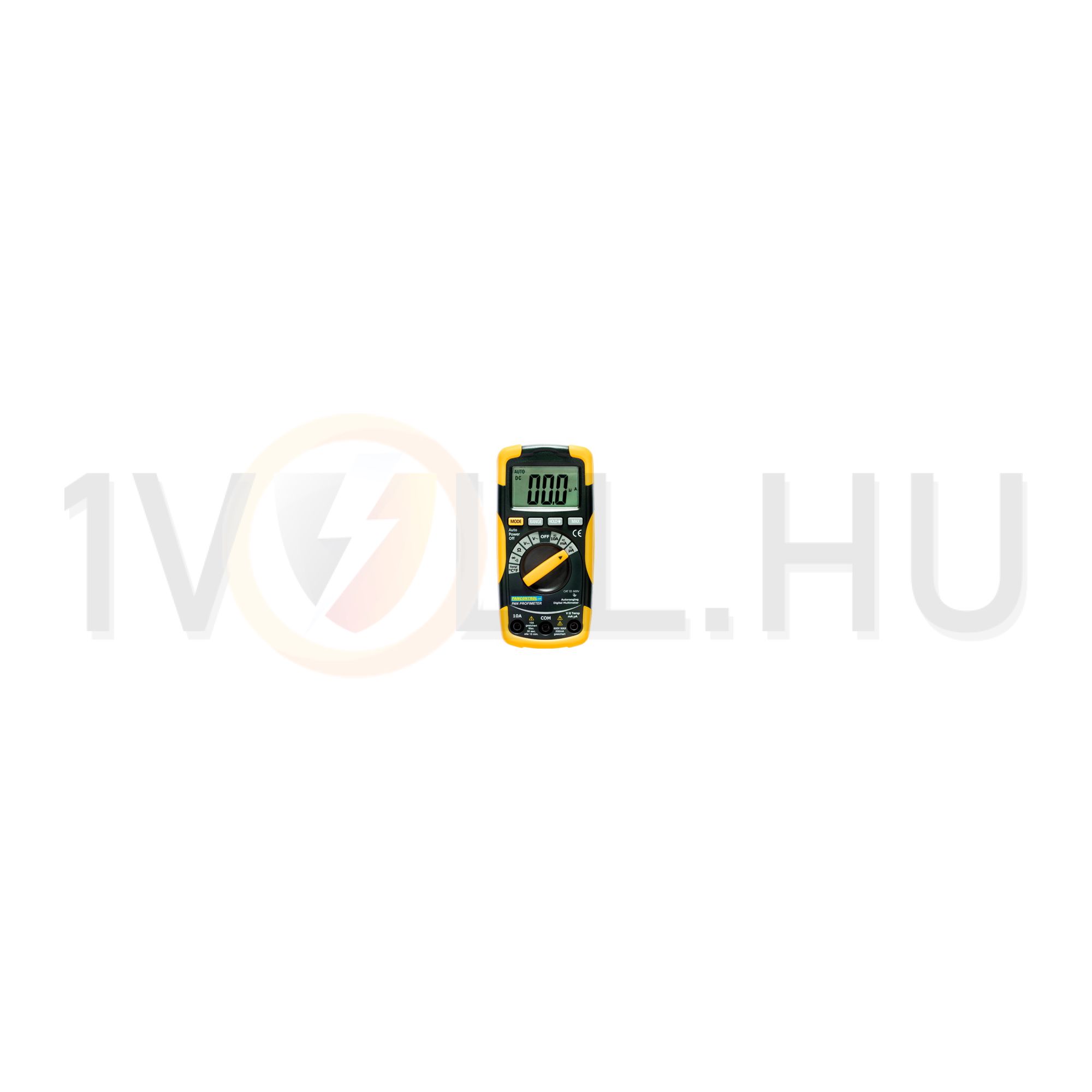 Multiméter V-A-Ohm-°C digitális 600VDC 600VAC 10ADC 10AAC 20MOhm Pancontrol - PAN Profimeter