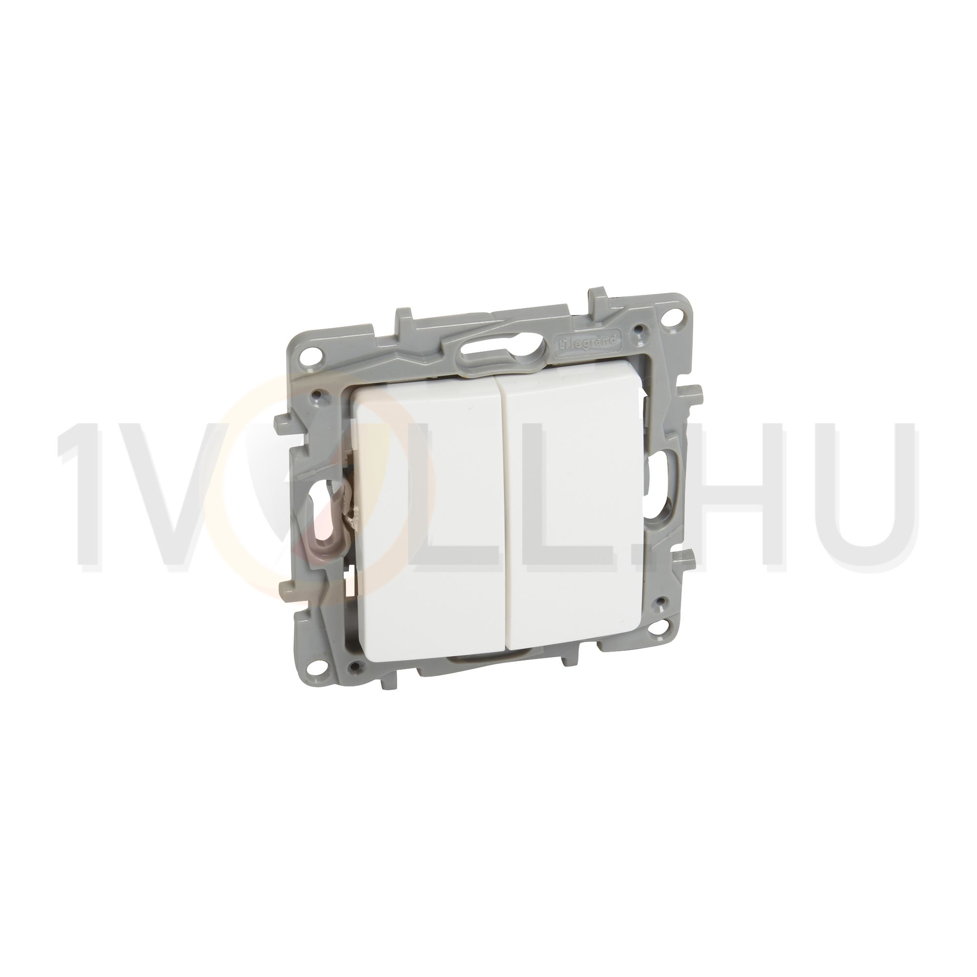 Niloé 106+6 kettős váltókapcsoló betét fehér süllyesztett IP20 2- billentyű/gomb LEGRAND - 764502