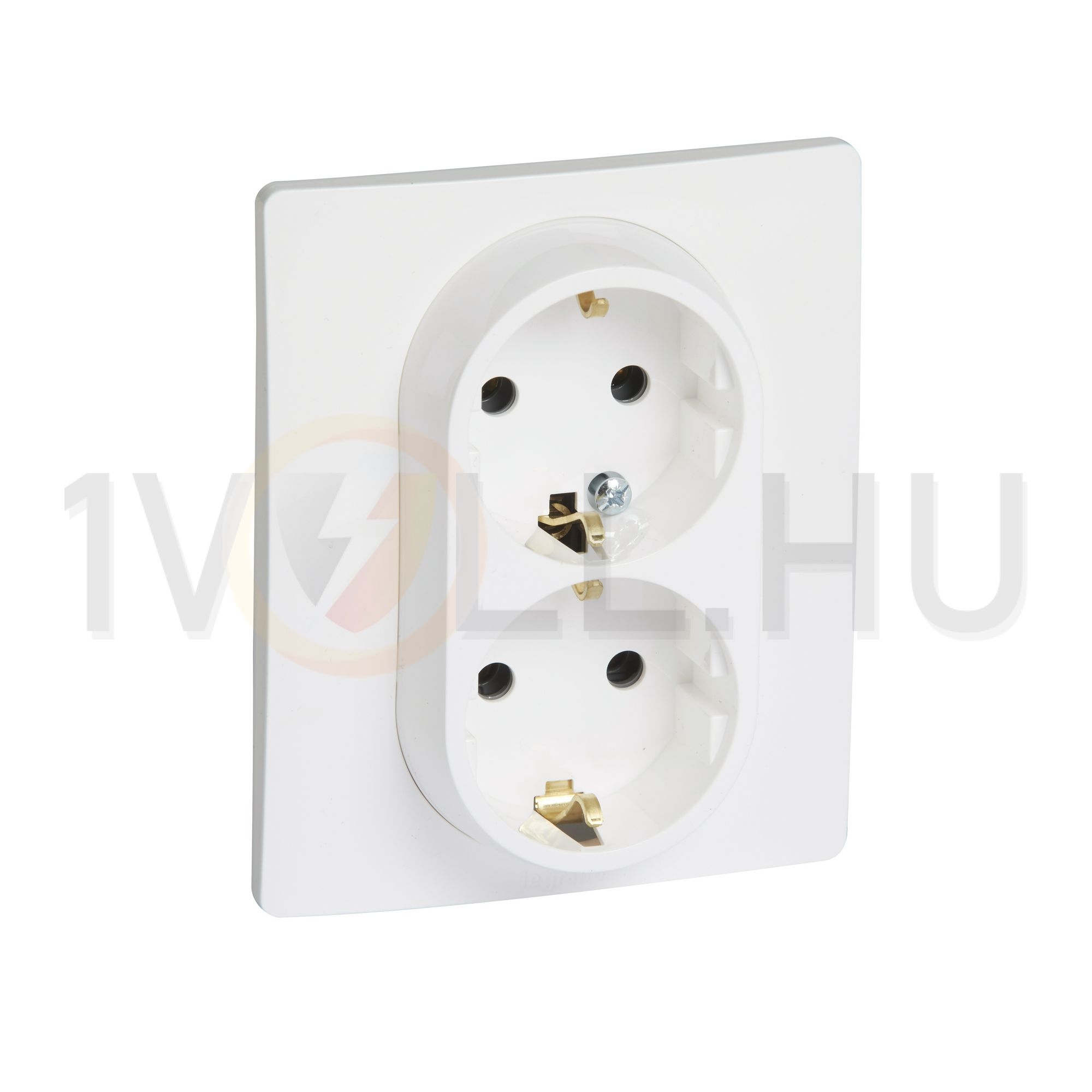 Niloé 162/2 dugalj földelt központi fedlap fehér IP31 süllyesztett csavaros LEGRAND - 764534