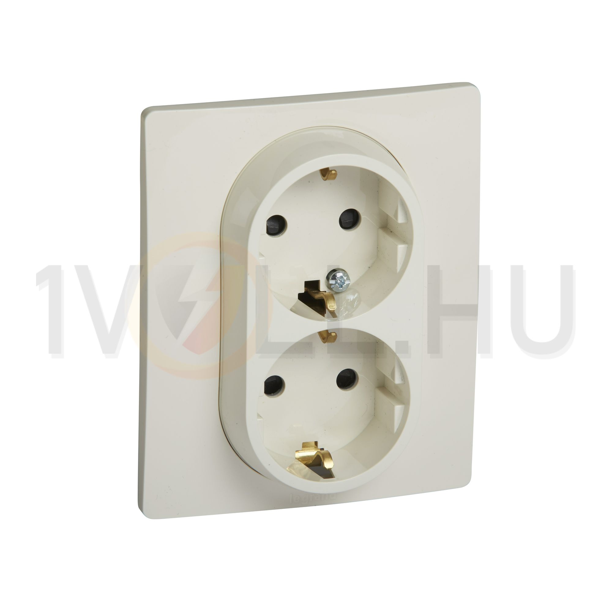 Niloé 162/2 dugalj földelt központi fedlap gyerekzárral bézs IP20 süllyesztett csavaros LEGRAND - 764644