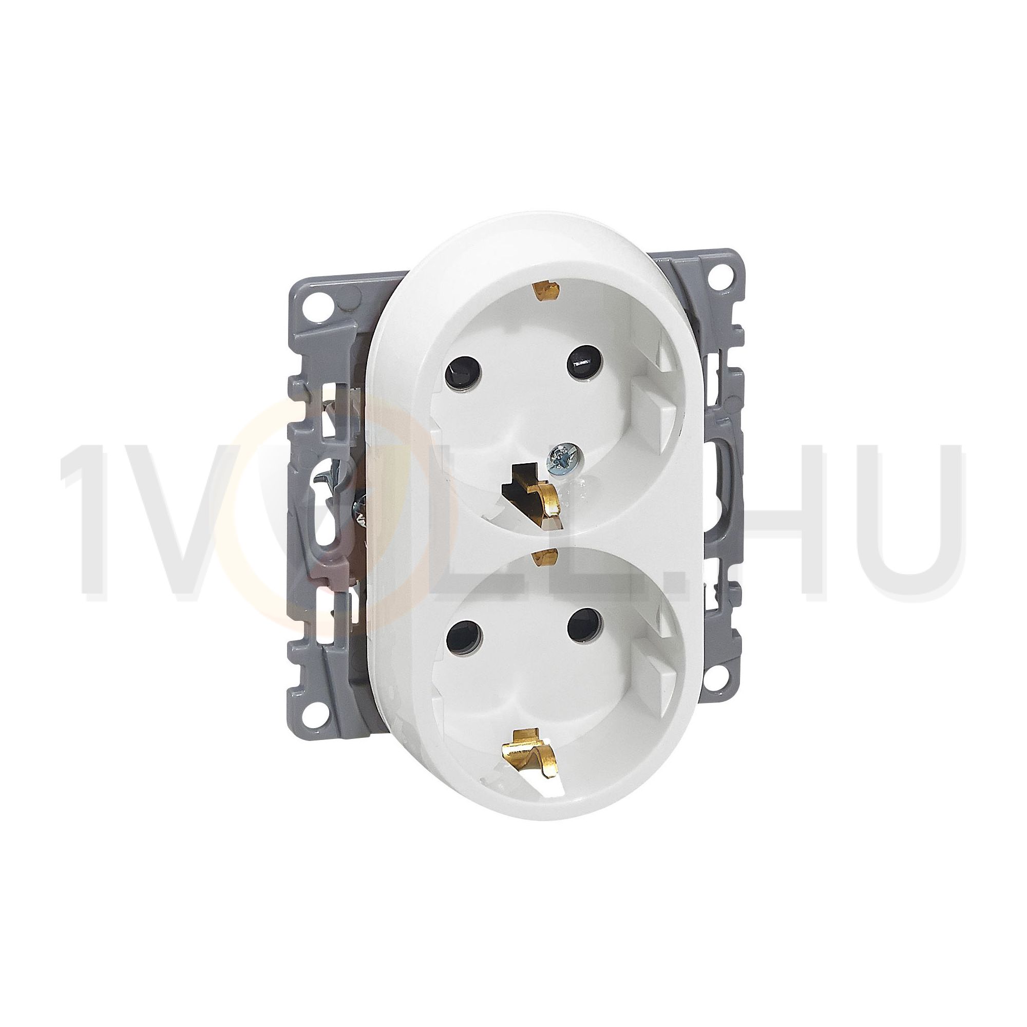 Niloé 162/2 dugalj földelt központi fedlap gyerekzárral fehér IP20 süllyesztett csavaros LEGRAND - 764544