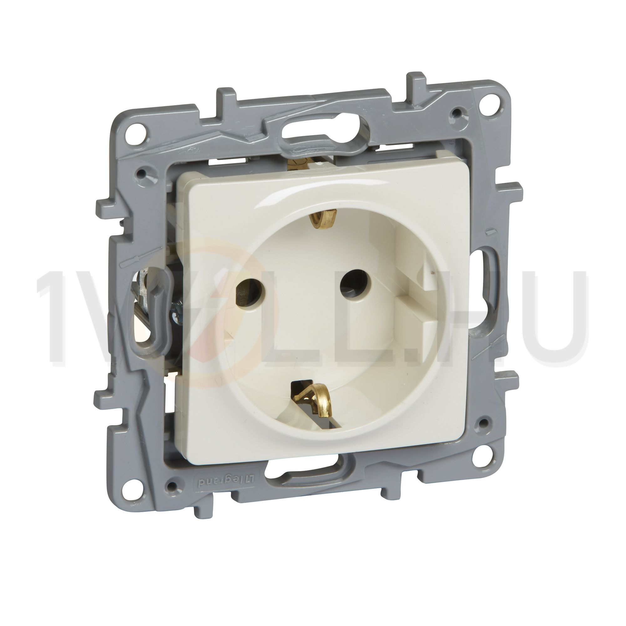 Niloé 162 dugalj földelt központi fedlap gyerekzárral bézs IP20 süllyesztett csavaros LEGRAND - 764629