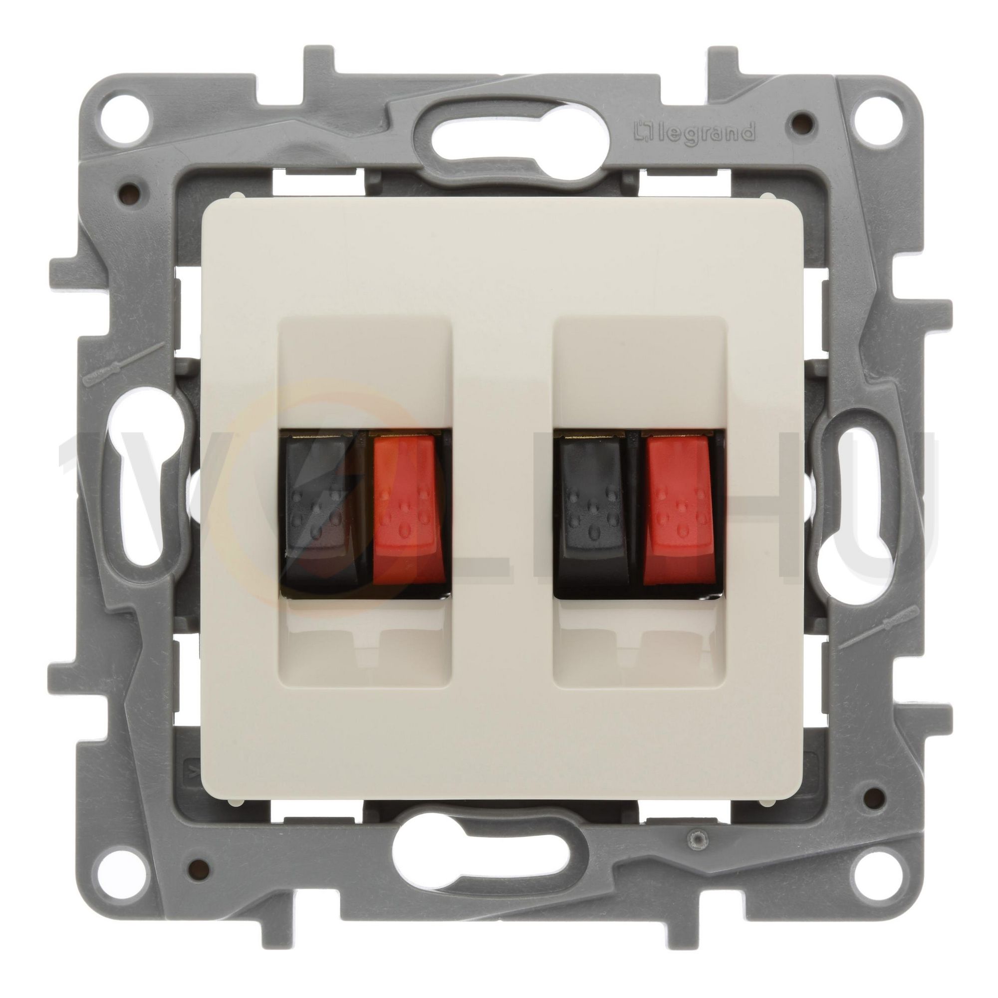 Niloé hangszóró csatlakozó betét közp. fedéllel sztereó műanyag bézs címketartó nélkül LEGRAND - 764681