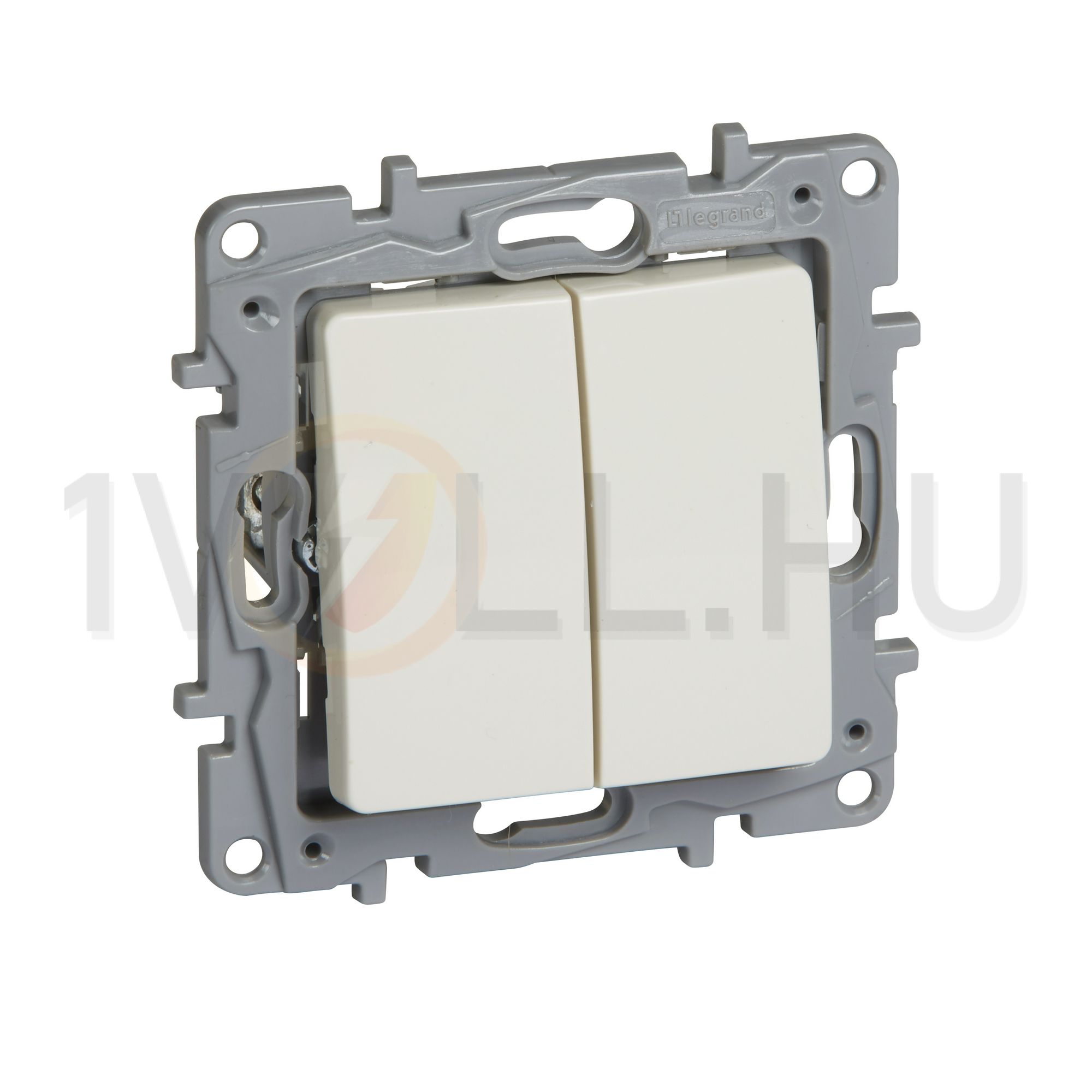 Niloé N106+6 nyomó betét 2- billentyűs 2v bézs IP20 süllyesztett dmax. műanyag LEGRAND - 764608