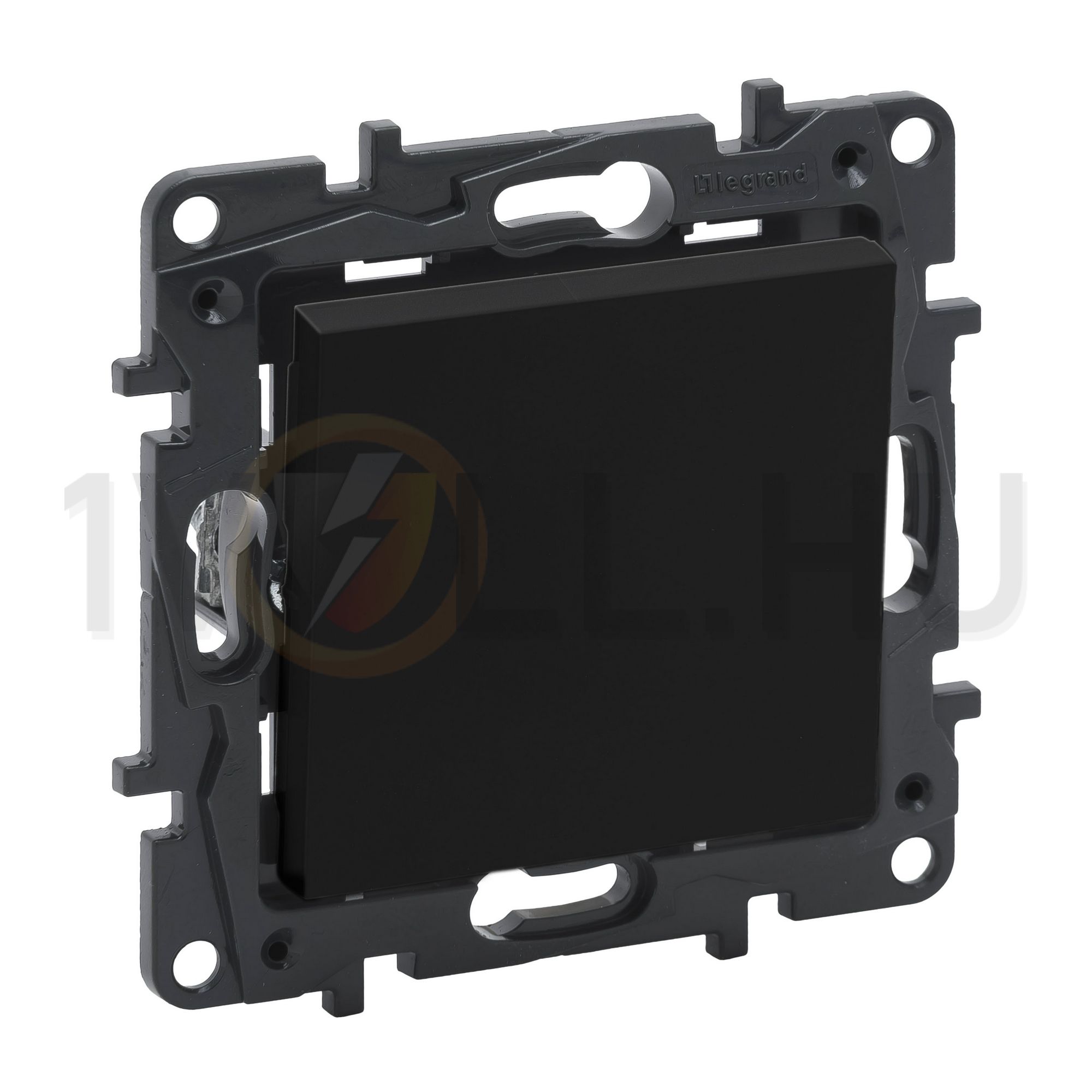 NiloéStep 101 1P kapcsoló betét közp. fedéllel fekete süllyesztett rugós IP20 LEGRAND - 863501