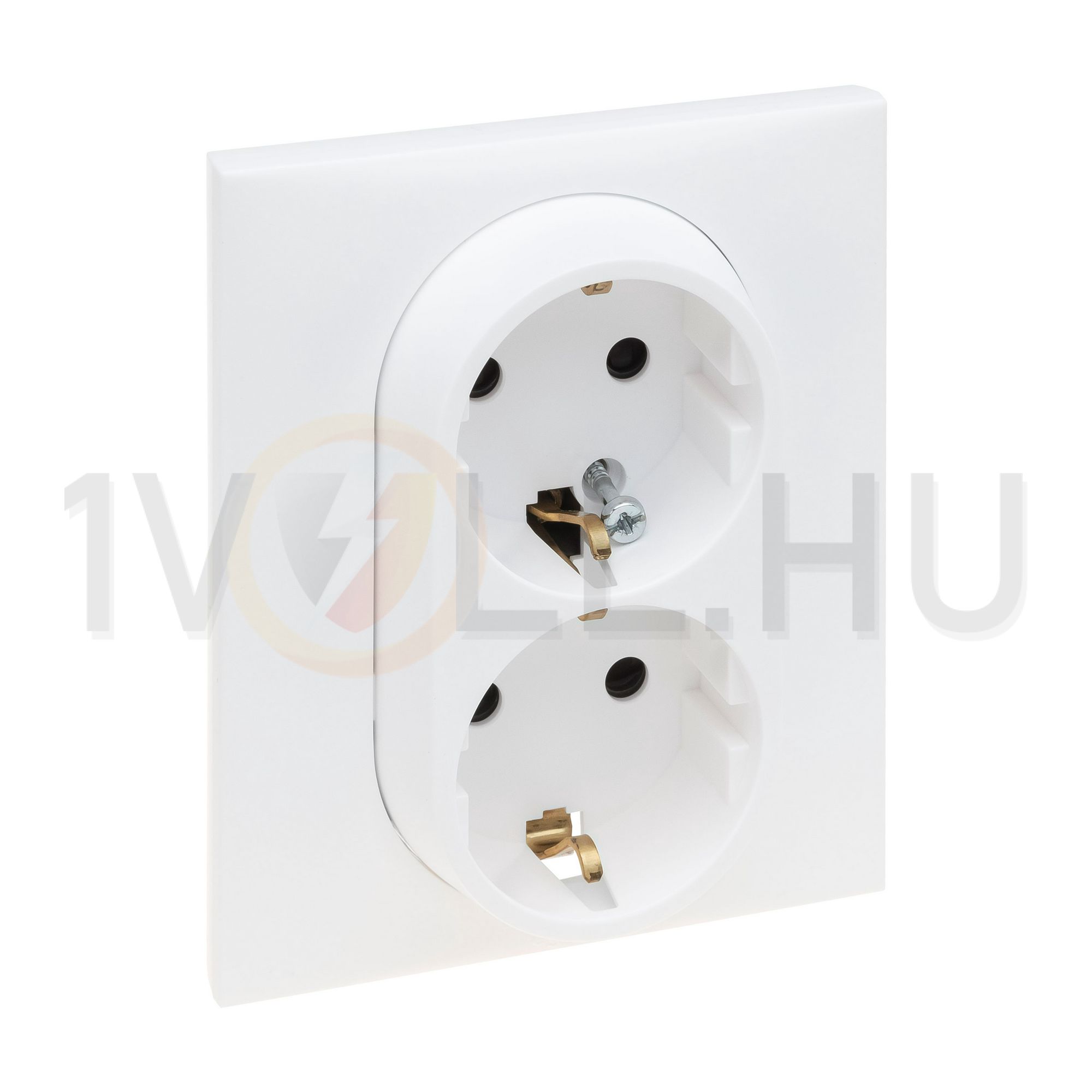 NiloéStep 162/2 dugalj földelt gyerekzárral fehér IP20 süllyesztett csavaros LEGRAND - 863122