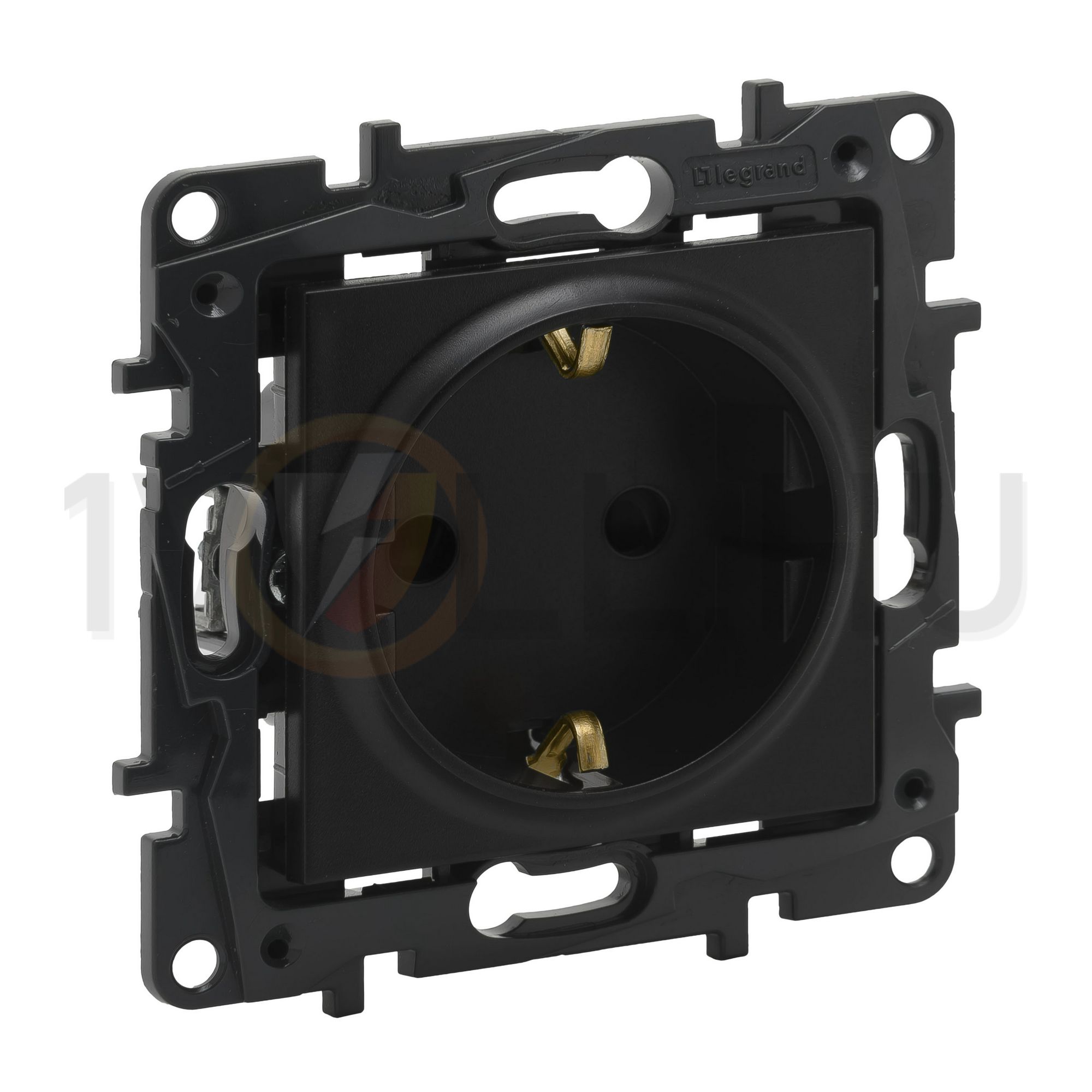 NiloéStep 162 dugalj gyerekzárral fekete IP20 süllyesztett rugós LEGRAND - 863520