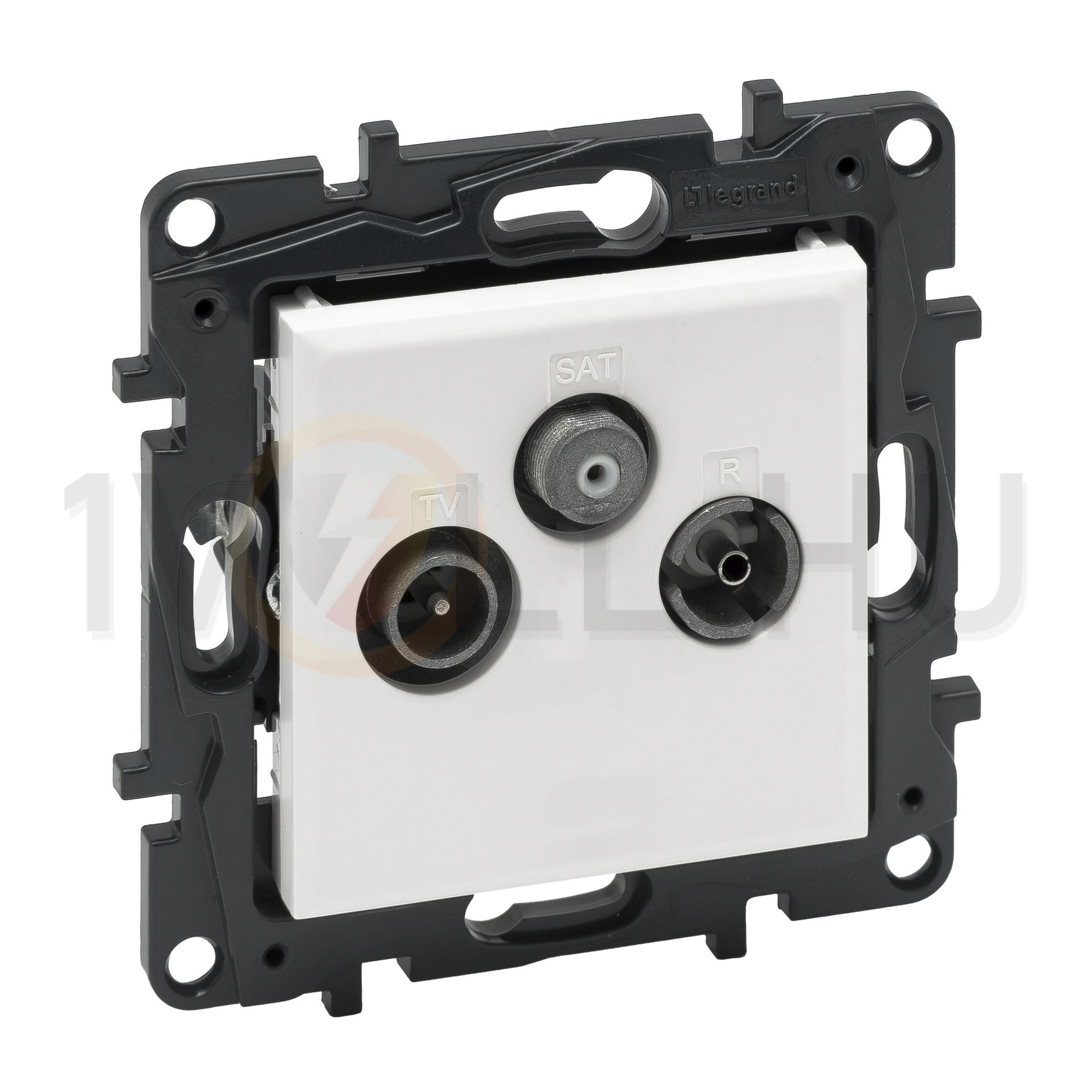 NiloéStep antenna aljzat TV-R-SAT csillagpontos 3x végzáró süllyesztett fehér 1.5dB/860MHz LEGRAND - 863180