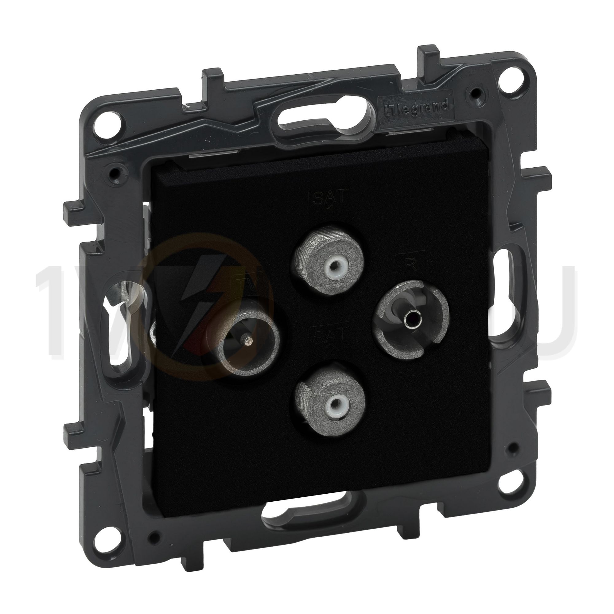 NiloéStep antenna aljzat TV-R-SAT-SAT csillagpontos 4x végzáró sülly. fekete1.5dB/860MHz LEGRAND - 863582