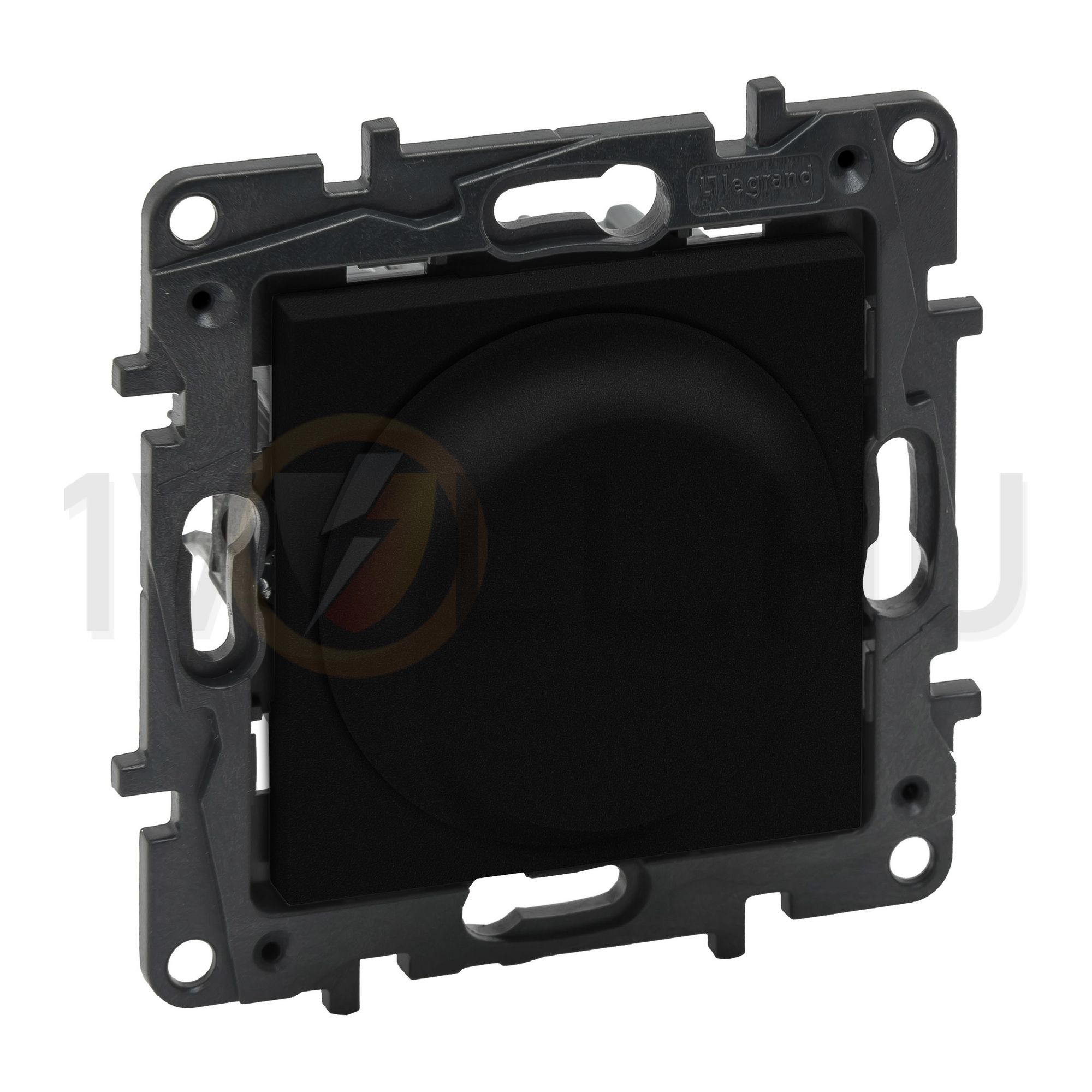 NiloéStep fényerőszabályzó 2vez. betét közp. fedéllel forgatógomb fekete 300W LEGRAND - 863552