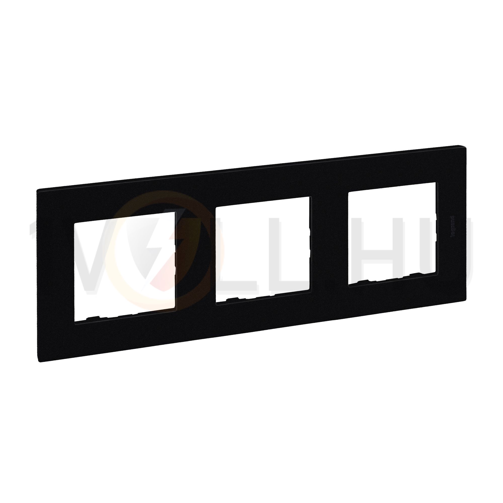 NiloéStep keret 3-egység vízszintes és függőleges műanyag fekete kezeletlen LEGRAND - 863593