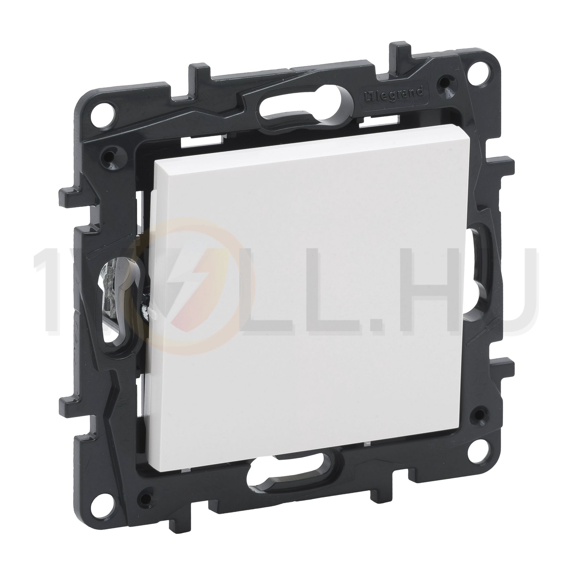 NiloéStep N101 nyomó betét közp. fedéllel 1- billentyűs 1z fehér IP20 Legrand 863109 LEGRAND