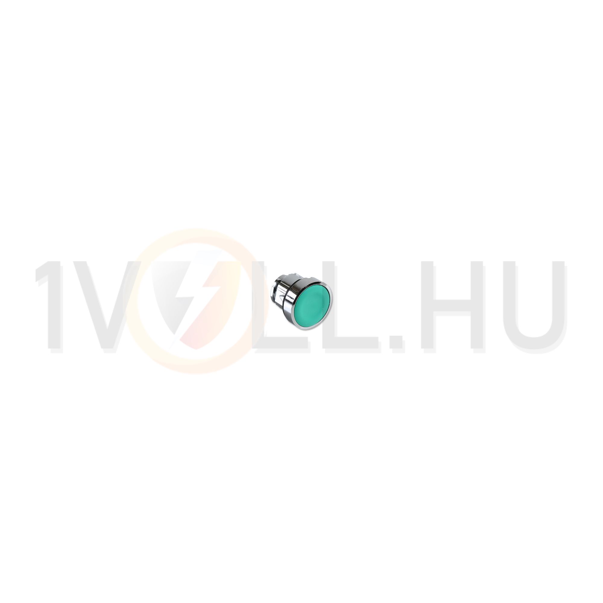 Nyomógombfej fém d22 lapos zöld kerek visszaugró Harmony XB4 Schneider - ZB4BA3