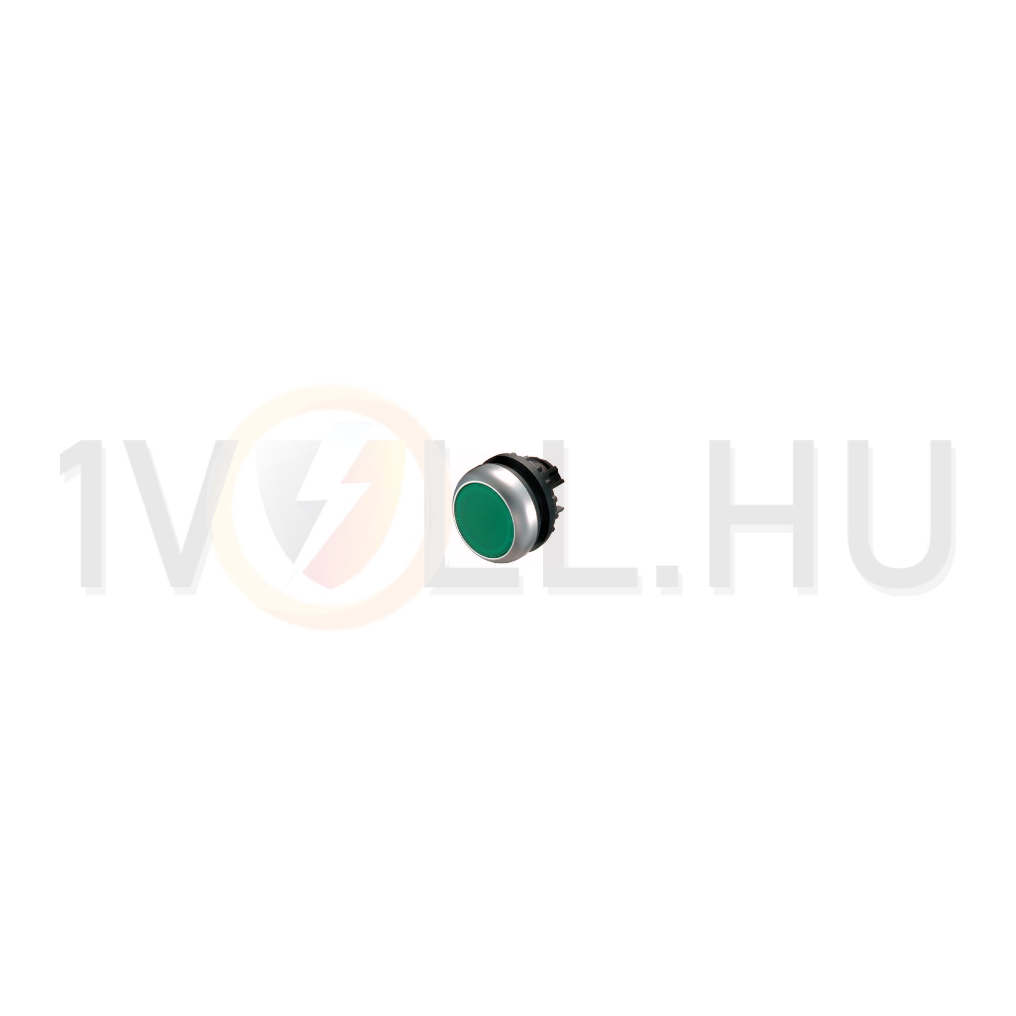 Nyomógombfej műanyag d22 lapos zöld kerek visszaugró M22-D-G EATON - 216596