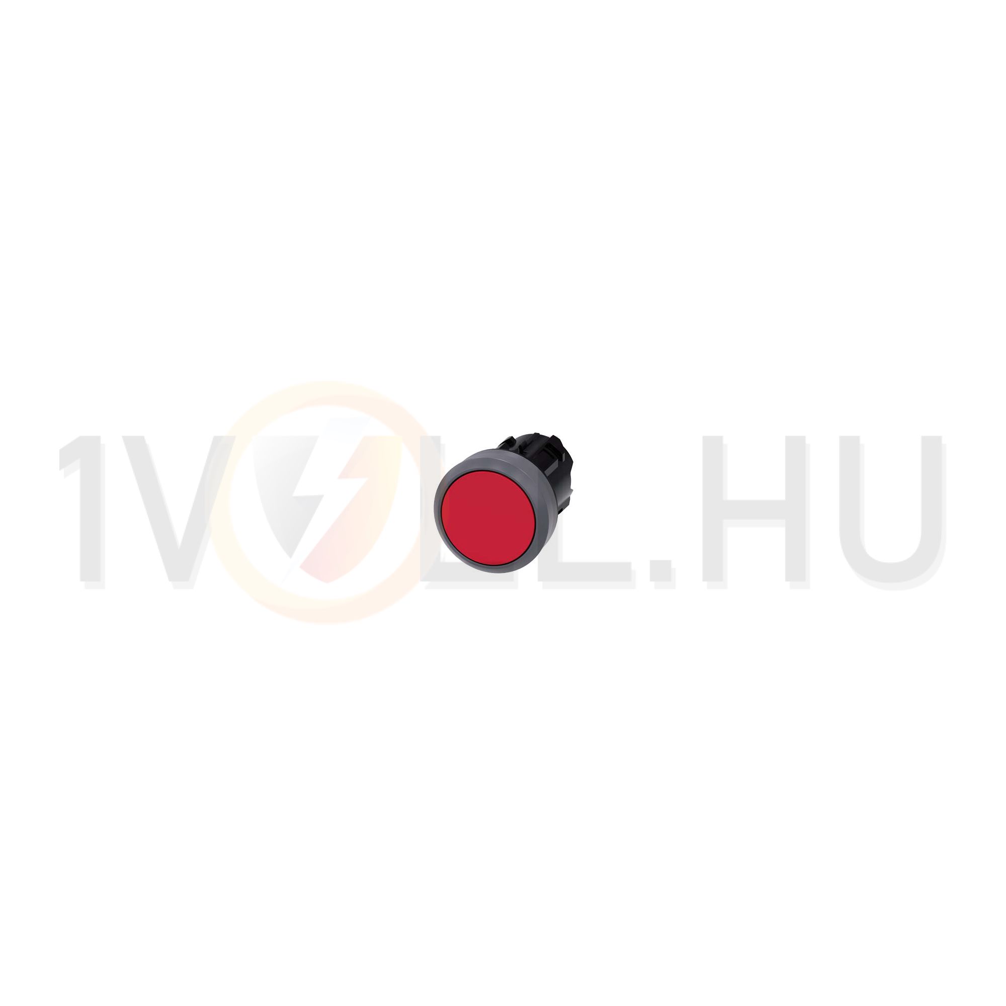 Nyomógombfej műanyag d22 lapos piros visszaugró kerek SIRIUS ACT SIEMENS - 3SU1030-0AB20-0AA0