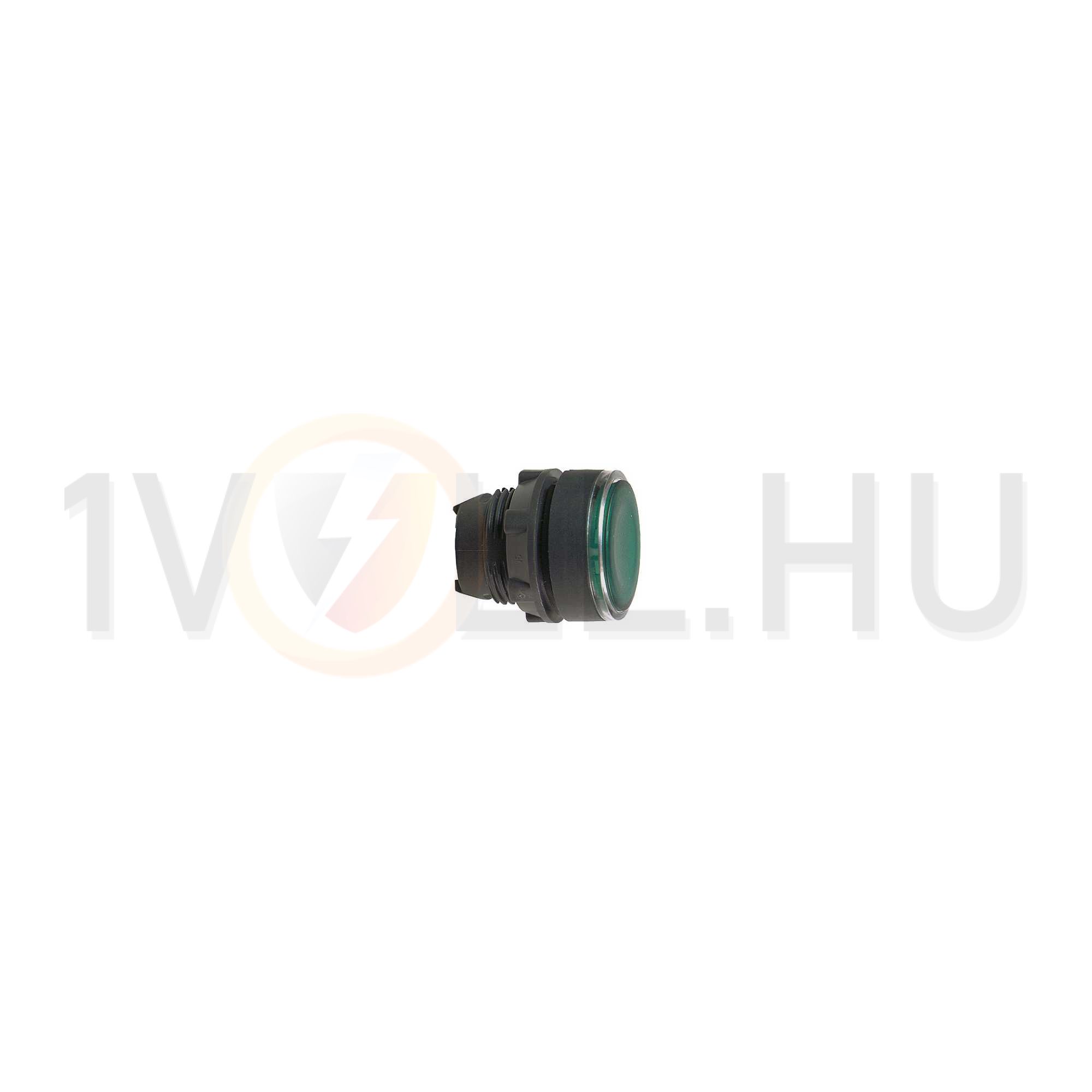 Nyomógombfej műanyag d22 világító lapos zöld kerek visszaugró Harmony XB5 Schneider - ZB5AW333