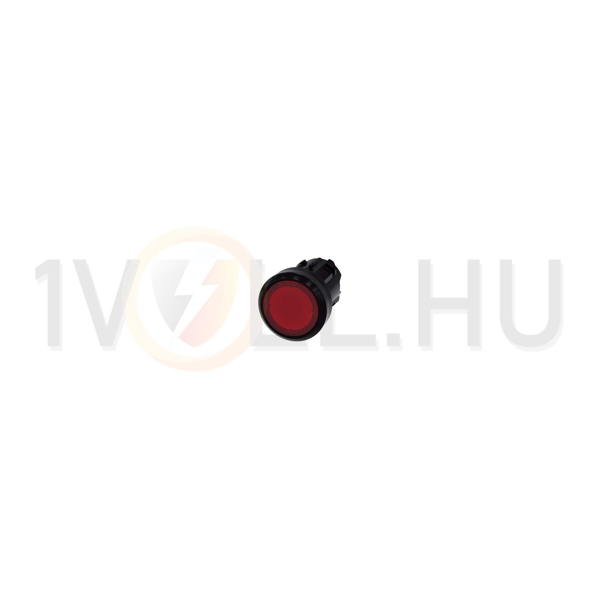 Nyomógombfej műanyag d22 világító lapos piros visszaugró kerek SIRIUS ACT SIEMENS - 3SU1001-0AB20-0AA0