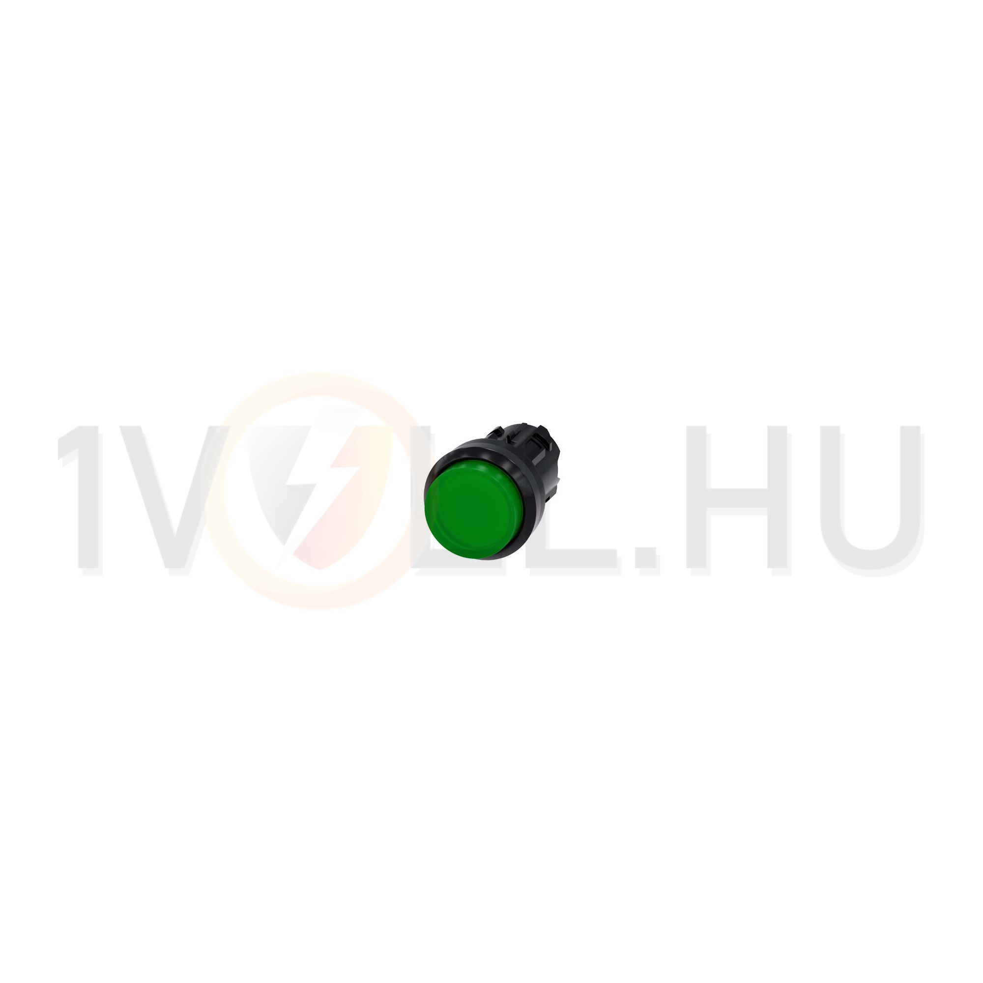 Nyomógombfej műanyag d22 világító magas zöld visszaugró kerek SIRIUS ACT SIEMENS - 3SU1001-0BB40-0AA0