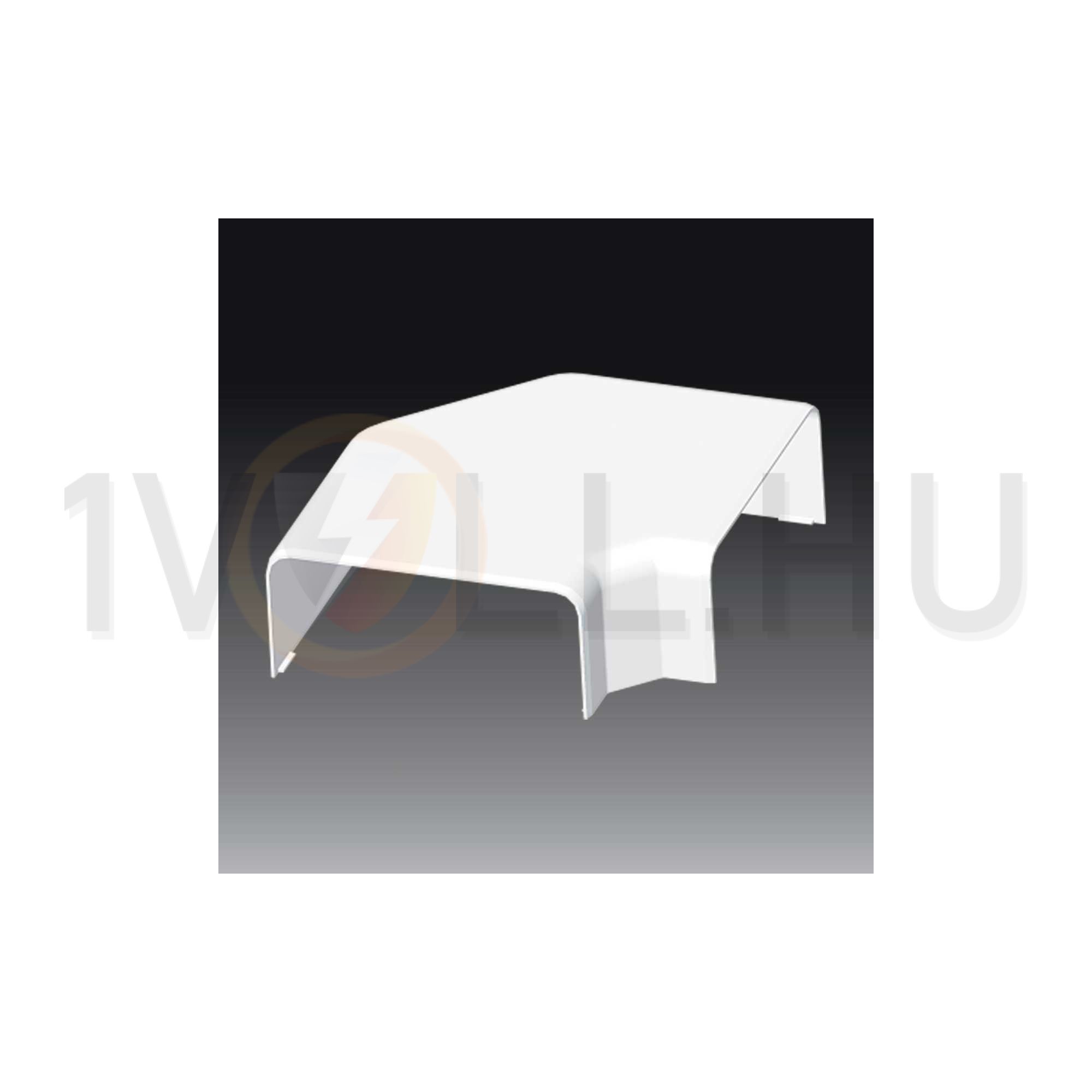 Parapetcsatorna L-idom 140x60-hoz emelkedő/süllyedő 90° fényesfehér PVC műanyag EKE KOPOS - 8563_HB