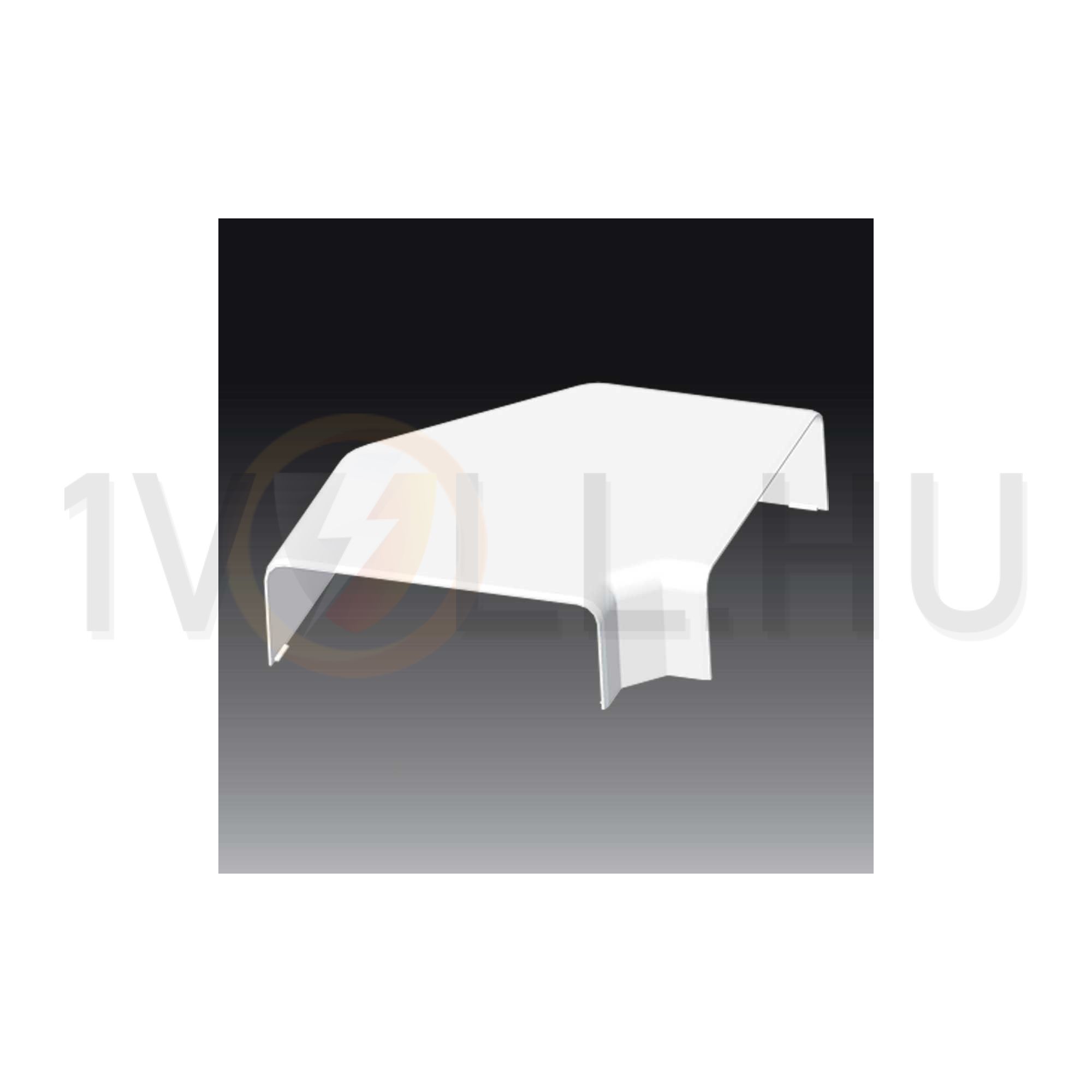 Parapetcsatorna L-idom 180x60-hoz emelkedő/süllyedő 90° fényesfehér PVC műanyag EKE KOPOS - 8573_HB
