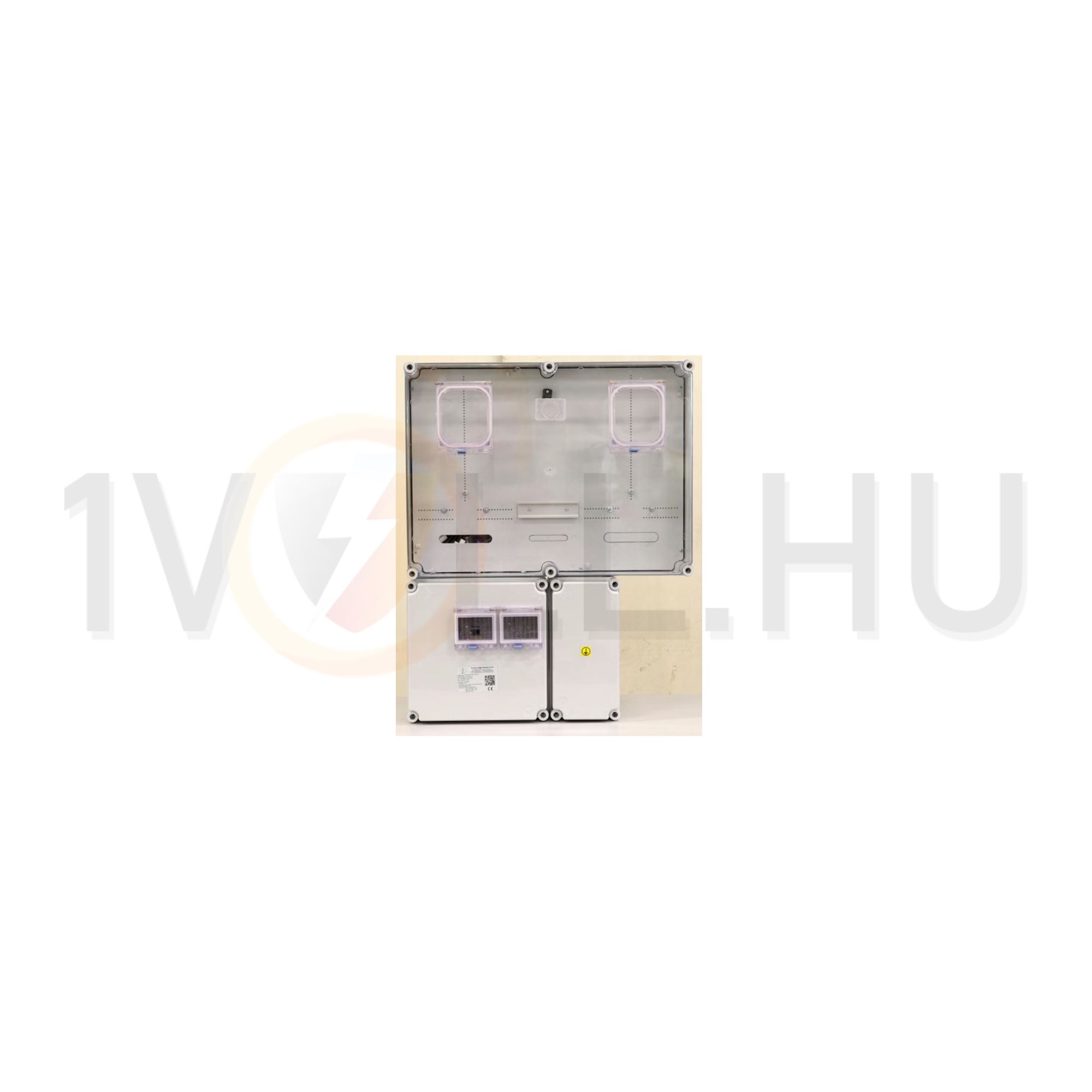 1/3F mérőszekrény 1xM63.80A+1xV32 szabadvezetékes 1-szintes 1 PVT 6075 Á-V Fm-SZ-U Csatári Plast - CSP24.E125