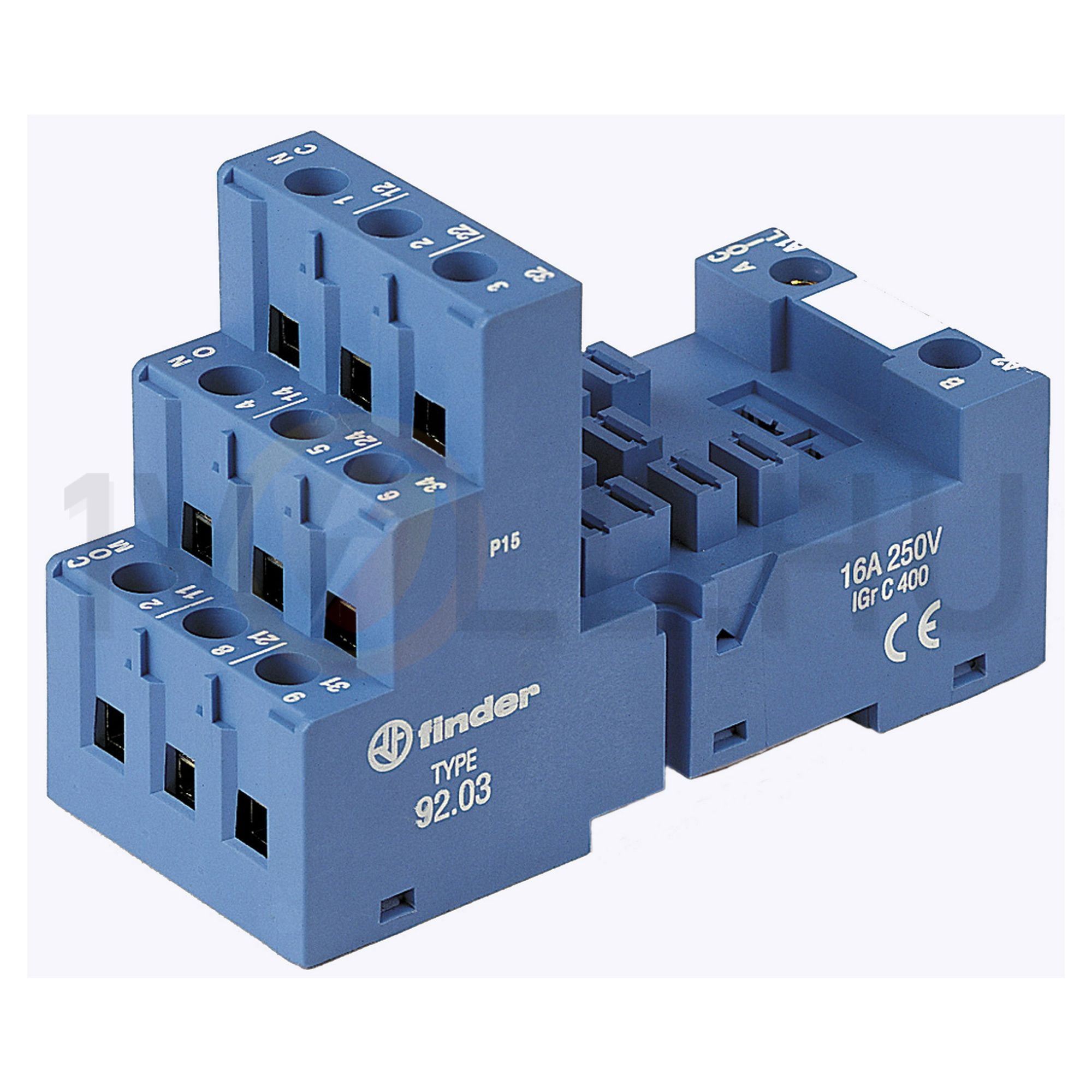 Reléfoglalat 60.32/33-hoz csavaros DIN (kalap)sín 35mm 92.03 FINDER - 9203