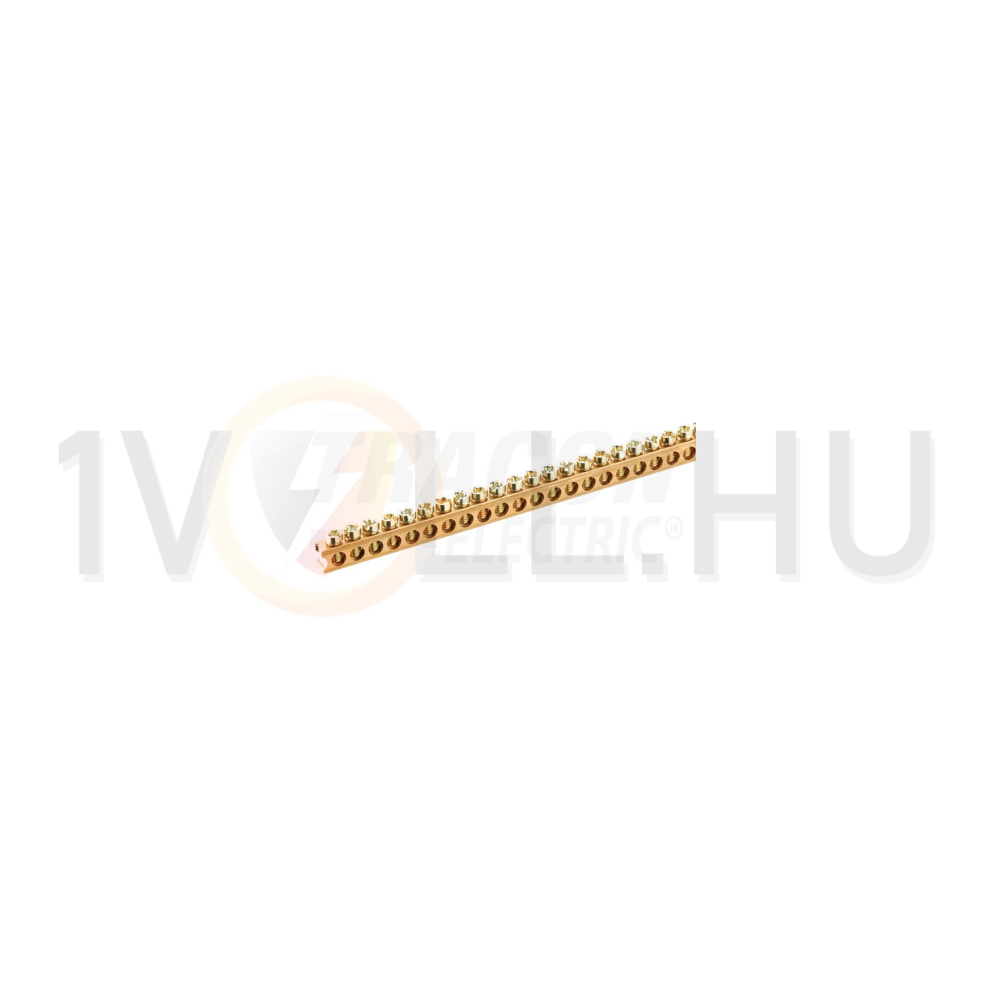 Réz (Cu) sorkapocssín N/PE 101x25mm2-csatl 63A 12mm x 8mm x 1000mm TRACON - TNFS25