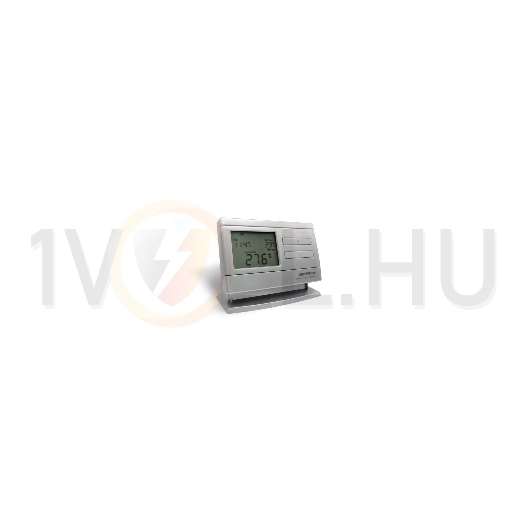 RF szobatermosztát programozható LCD (2xAA1,5V-elemes) vevő nélkül digitális 5-40°C QUANTRAX - Q8RFTX