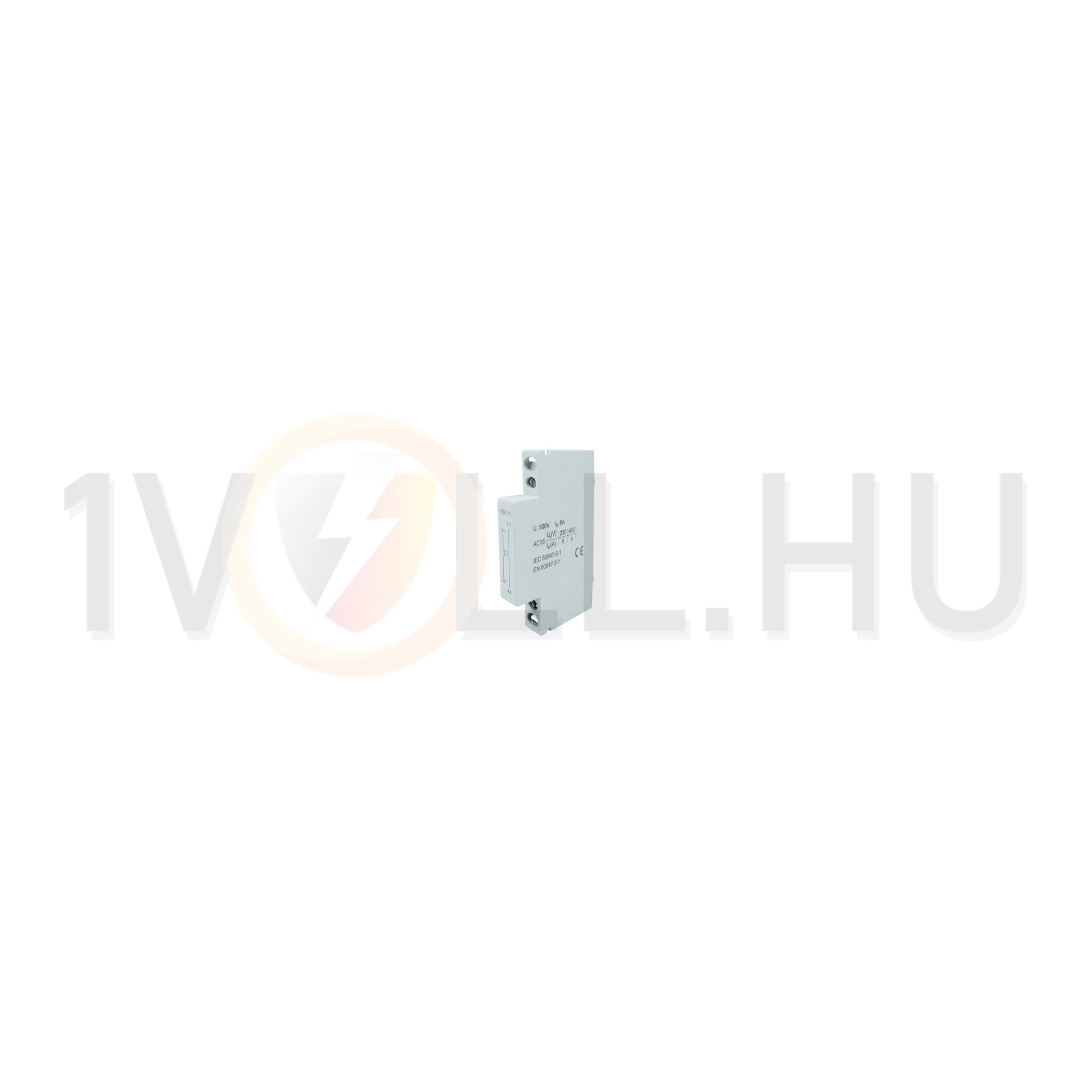 Segédérintkező blokk VS sorolható kontaktorhoz oldalra 1-z 1-ny csavaros Elko EP - 209970700031