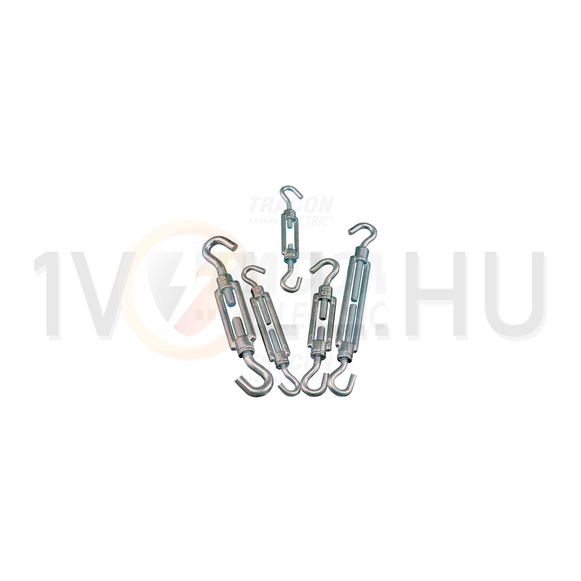 Sodronyfeszítő horog-horog M10 3kNtörési terhelés acél galván/elektrolit horganyzott TRACON - FHH10120