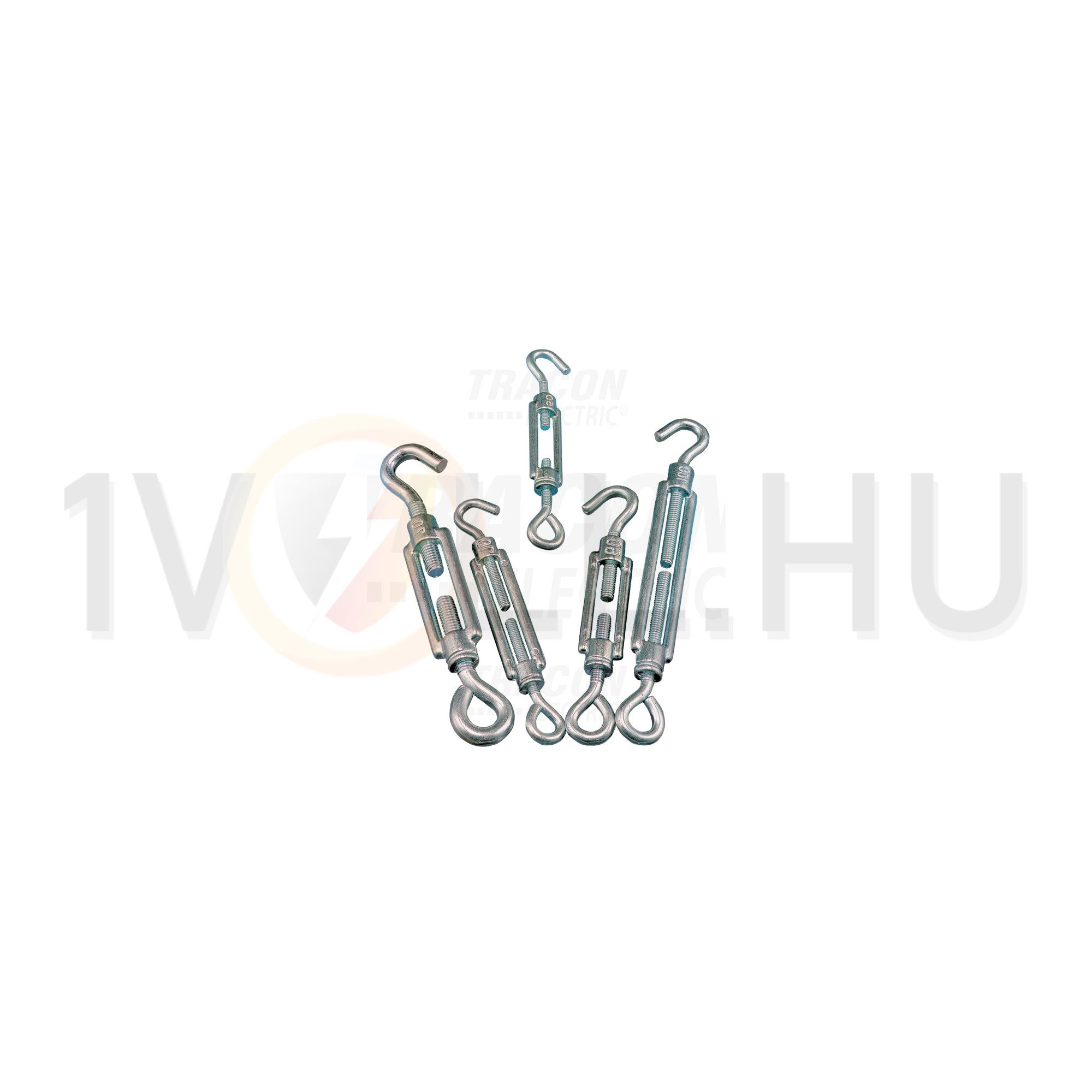 Sodronyfeszítő horog-szem M8 2kNtörési terhelés acél galván/elektrolit horganyzott TRACON - FSH8110