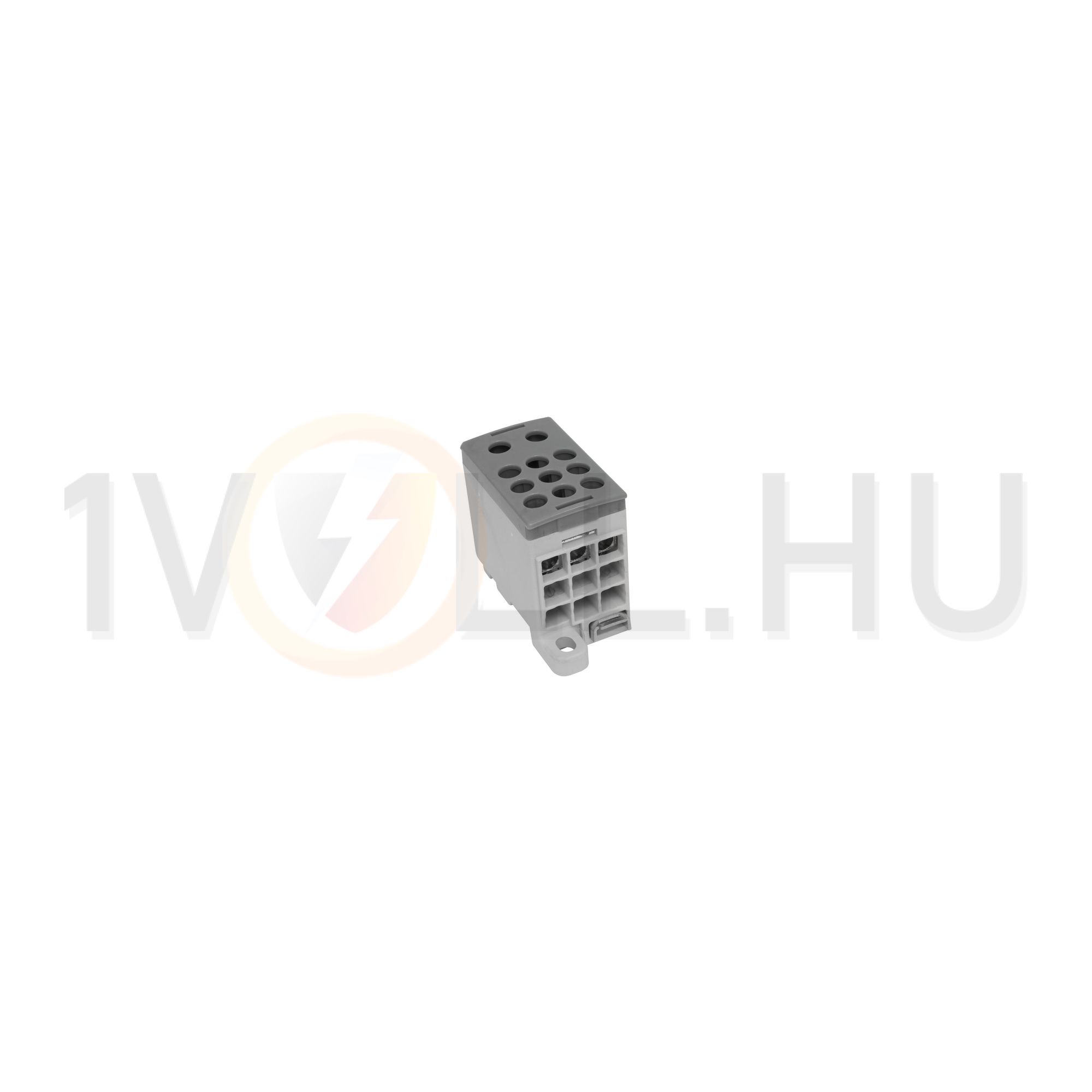 Elosztóblokk 125A 2x35+9x16mm2 szürke 1P csavaros kalapsínre érintésvédett PVB 125A-2-9 Pollmann - 2080724