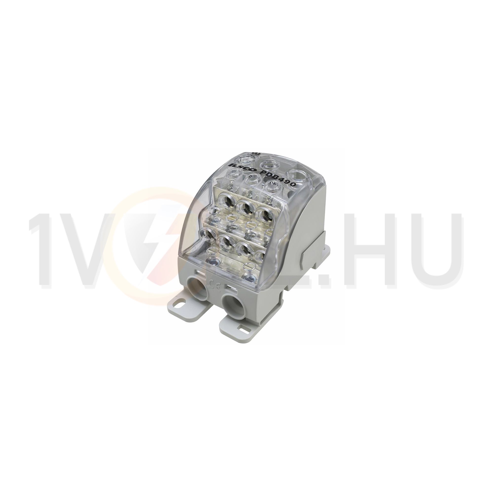 Sorkapocs elosztóblokk 353A sínrepattintható 1x185+2x35+3x25+4x16mm2  PDB490 (PVB400) LEIPOLD - 082090-0-3