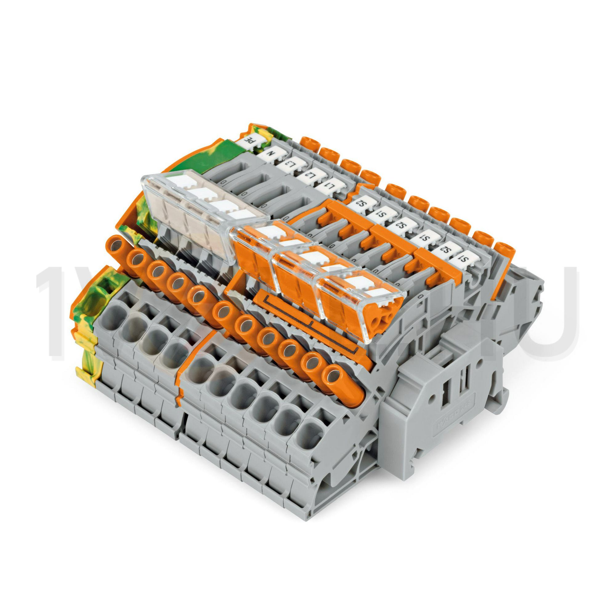 Sorkapocsblokk áram/feszültség mérőkörökhöz (mérő-bontó) 6mm2-vezetőér WAGO - 2007-8873