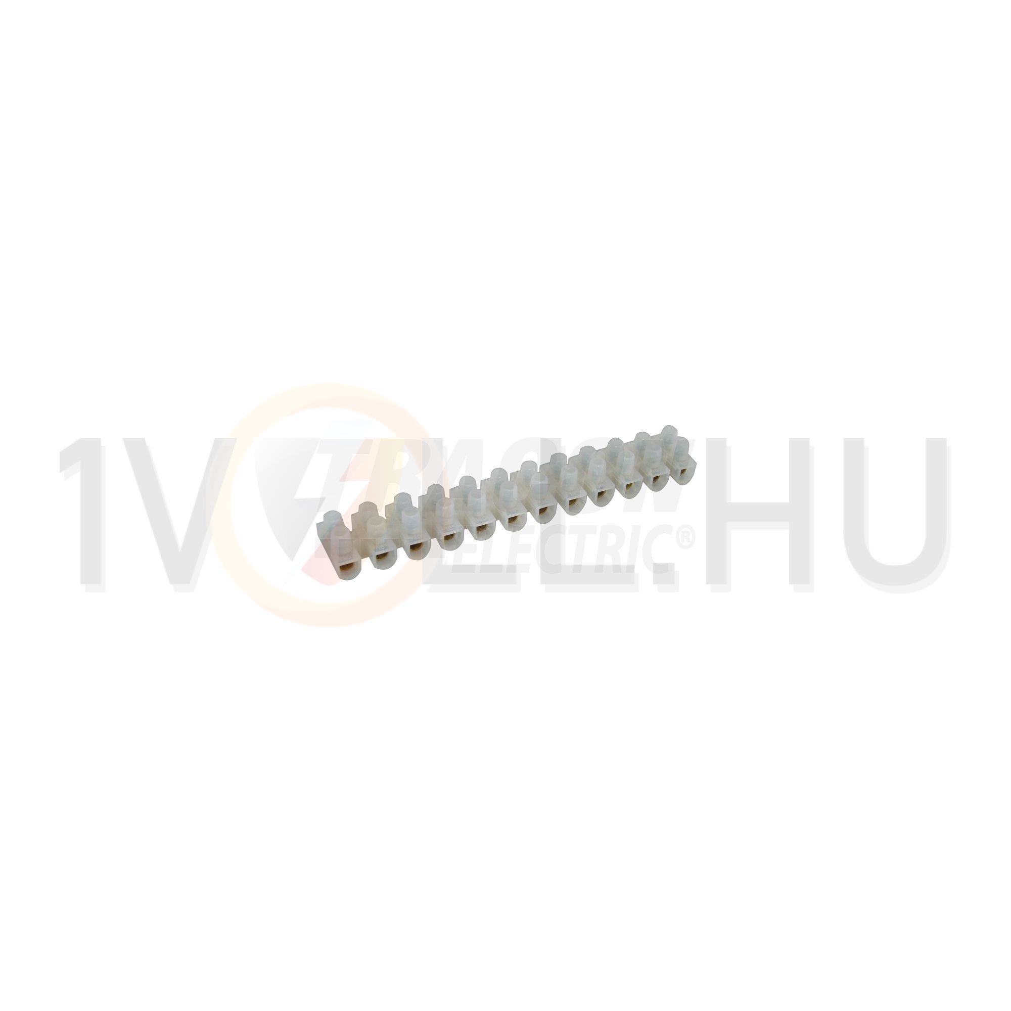 Sorkapocssáv nyomólemezes darabolható flexi 12P 25A 450V termoplaszt 4mm2/sokerű TRACON - S5A-H-L