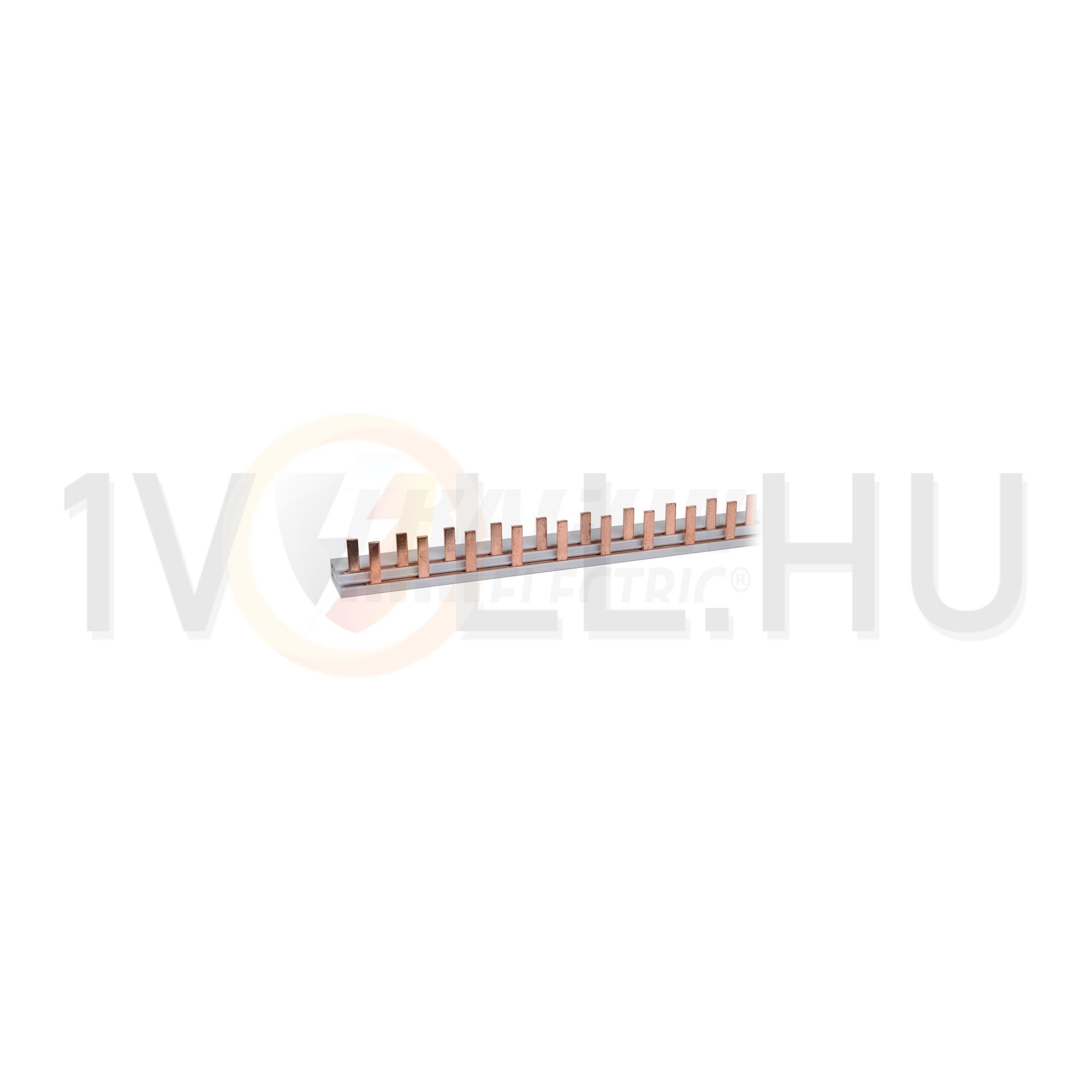 Sorolósín 1F+N csapos 1F 2P 63A 10mm2 1000mmx szigetelt 18mm-osztás 27-készülék TRACON - TFSS-1+N