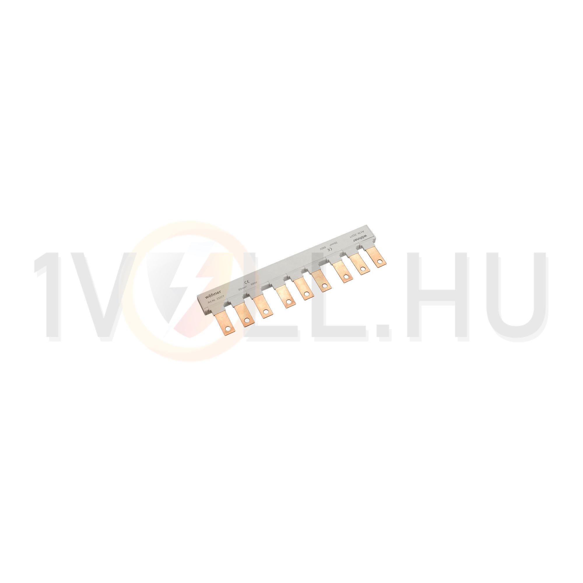 Sorolósín (33200 NH00-hoz) csapos 3F 3P 35mm2/ 314mm-hosszú szigetelt 3-készülékhez QUADRON Panel Wöhner - 33377