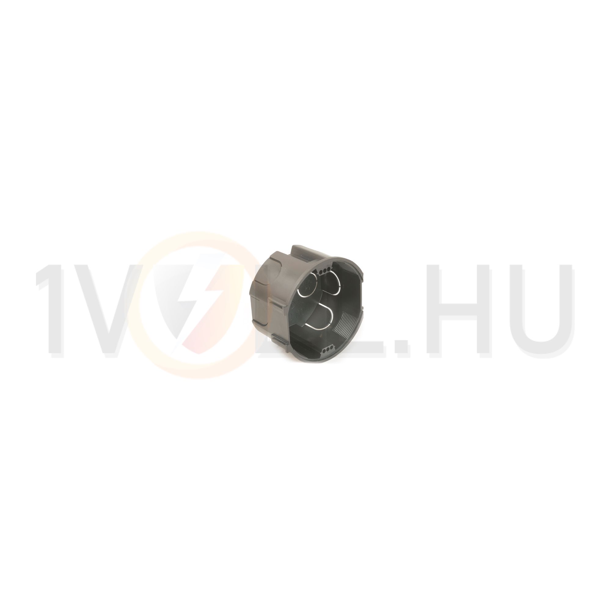 Süllyesztett kötő-/szerelvénydoboz (MÜDS) 1-es kerek 75mm-átmérő fekete műanyag ASD Dietzel - 020912
