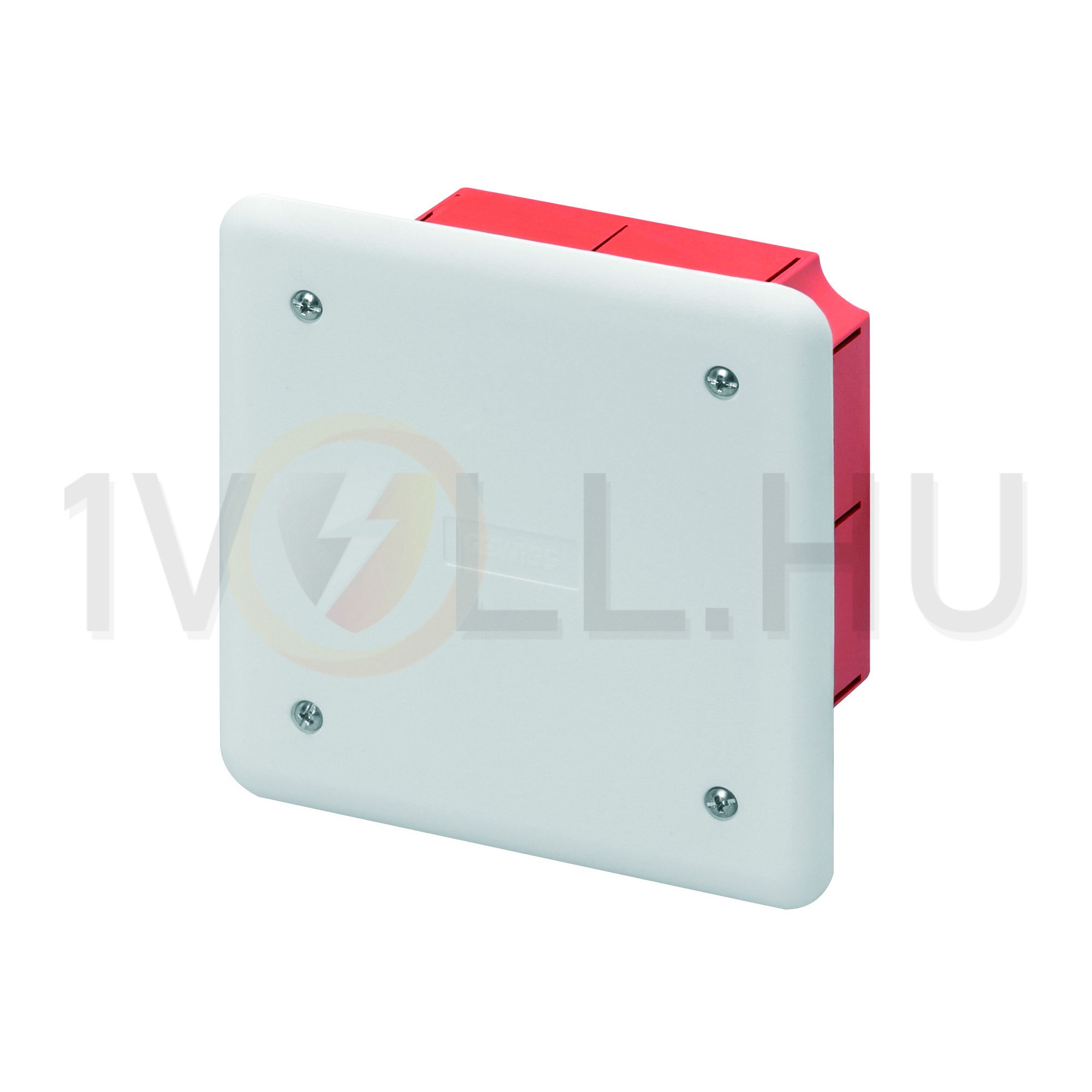 Süllyesztett kötő-/szerelvénydoboz DIN-sínnel négyzetes 92mm x 92mm x műanyag piros 48PT GEWISS - GW48001