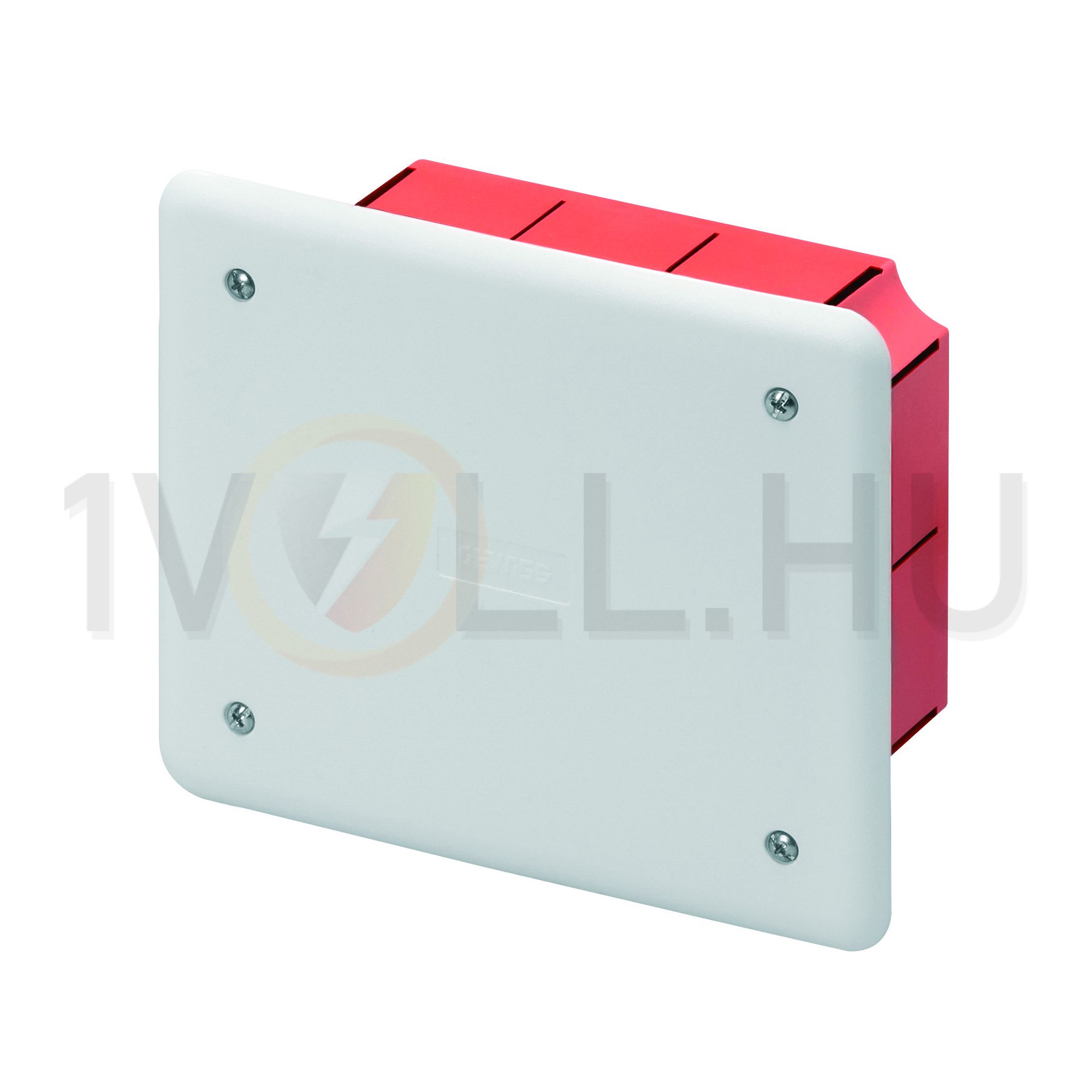 Süllyesztett kötő-/szerelvénydoboz DIN-sínnel téglalap 118mm x 96mm x műanyag piros 48PT GEWISS - GW48002